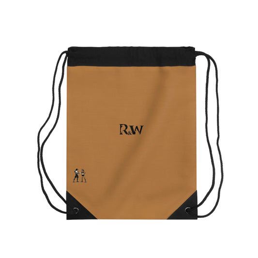 Monogram Drawstring Bag — Minimalist Cuero Cómodo Gym Sack