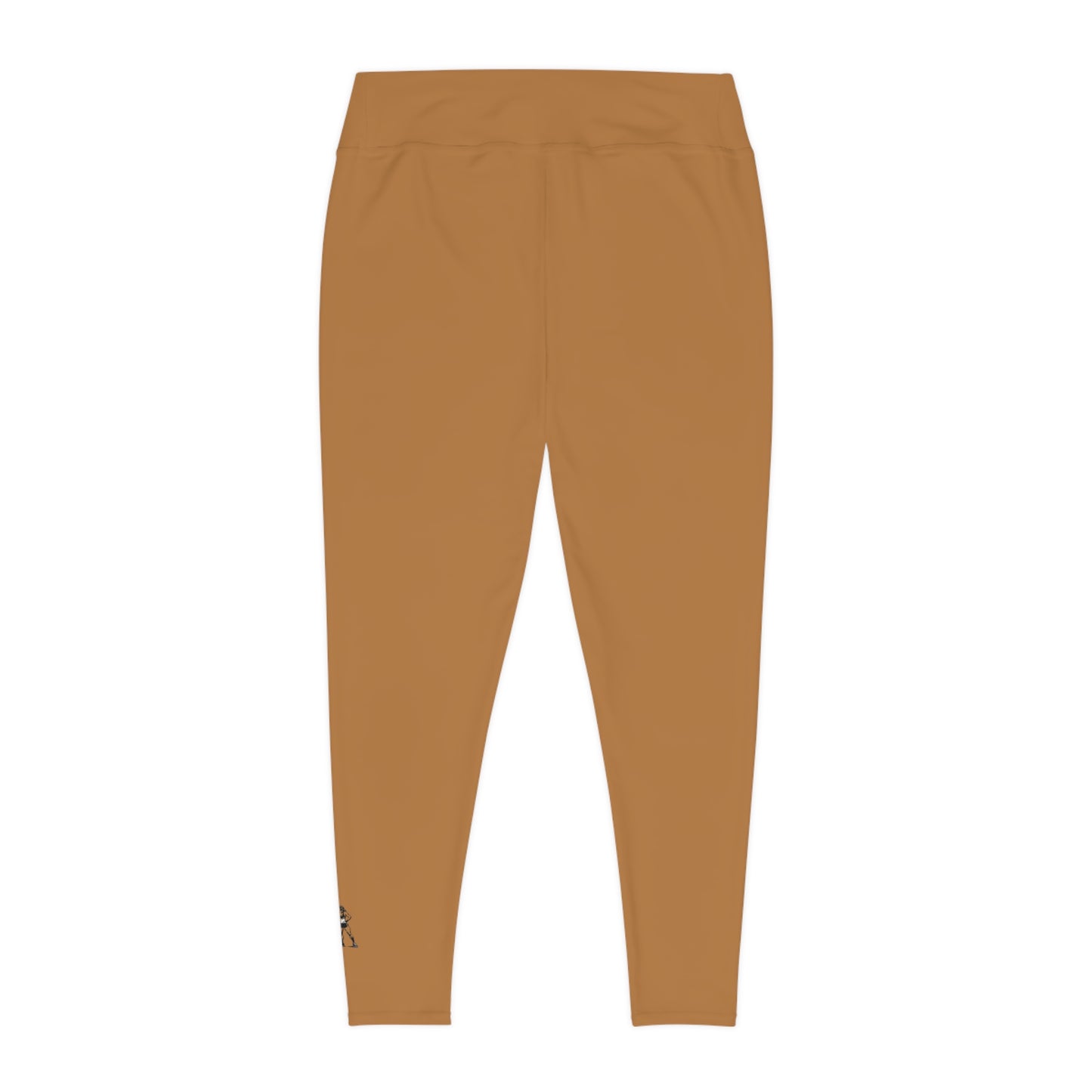 R&W Women's Plus Size Leggings — Minimalist Logo Cuero Cómodo