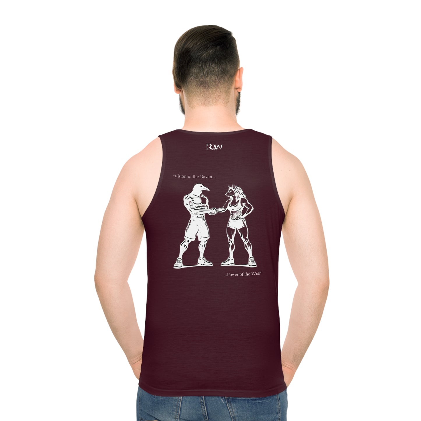 R&W Athletics "Origin Story" Comic-Style Fitness Tank Top — Vino Viejo