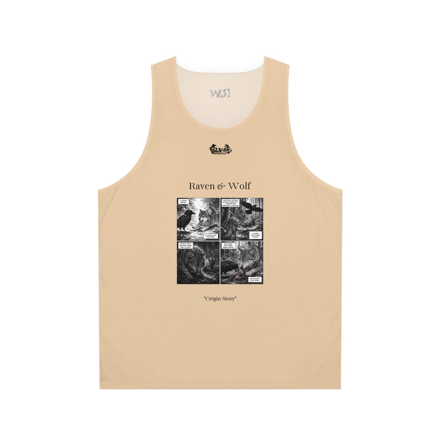 R&W Athletics "Origin Story" Comic-Style Fitness Tank Top — Dakar Dunes