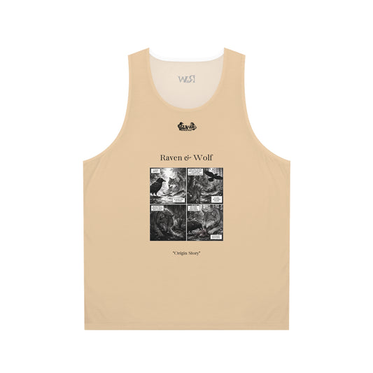 R&W Athletics "Origin Story" Comic-Style Fitness Tank Top — Dakar Dunes