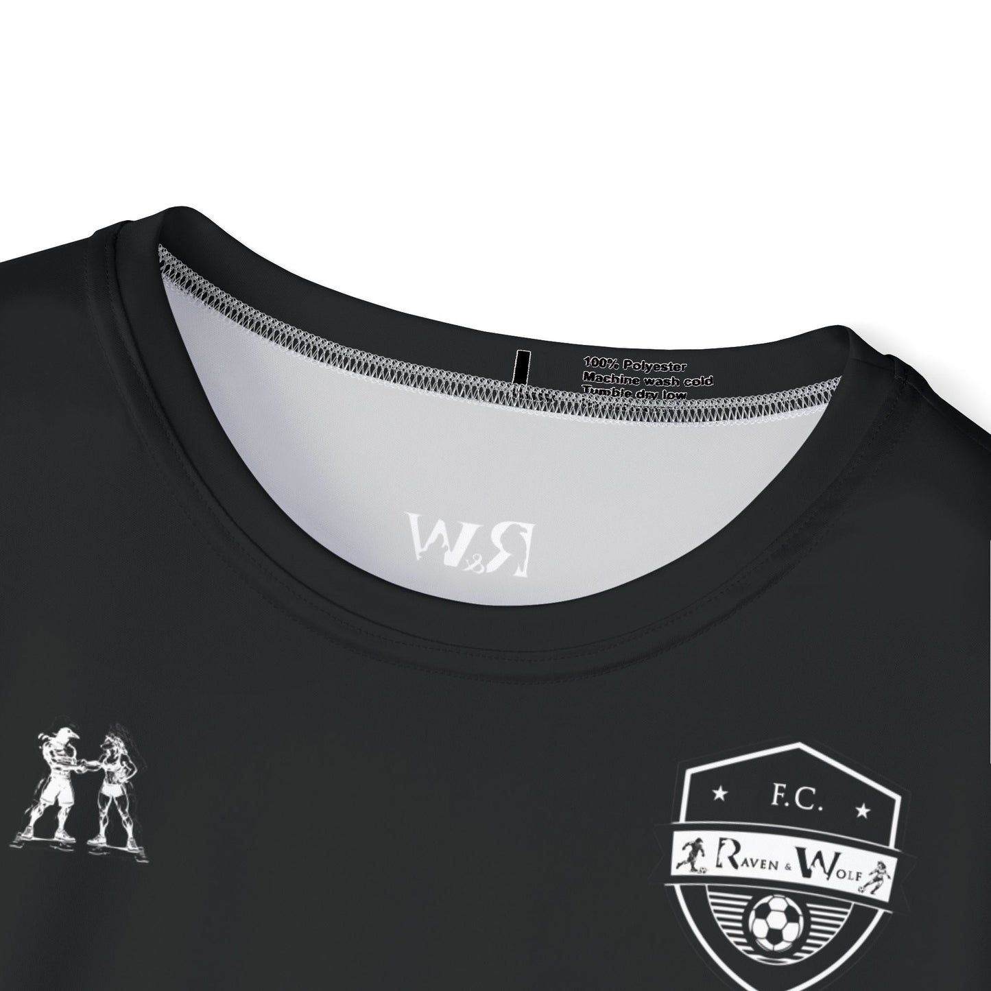 R&W Athletics "Kick Off" Football Shirt/Soccer Jersey - Tarmac Black