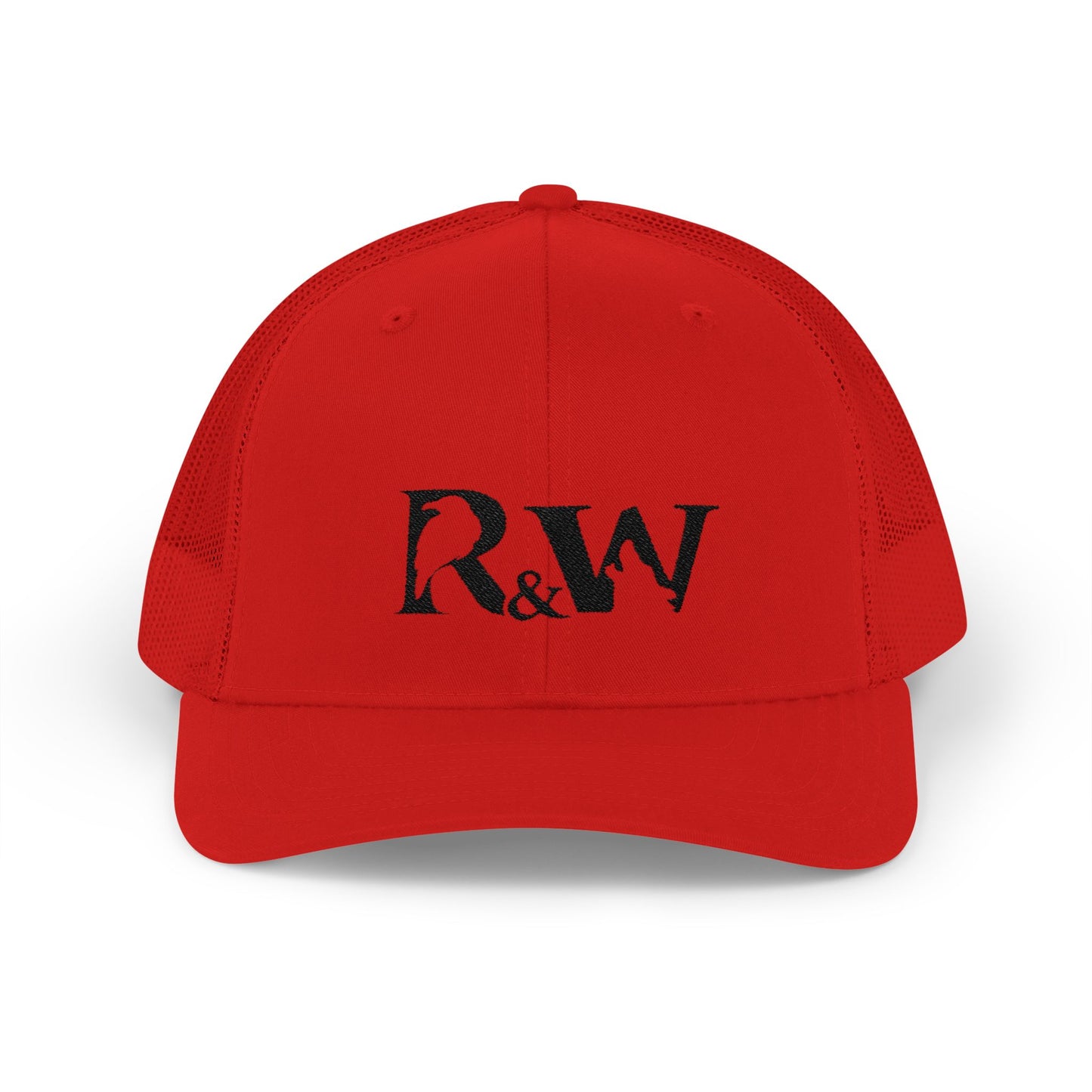 R&W Athletics Embroidered Mesh Trucker Cap — Vintage Snapback Mesh Hat