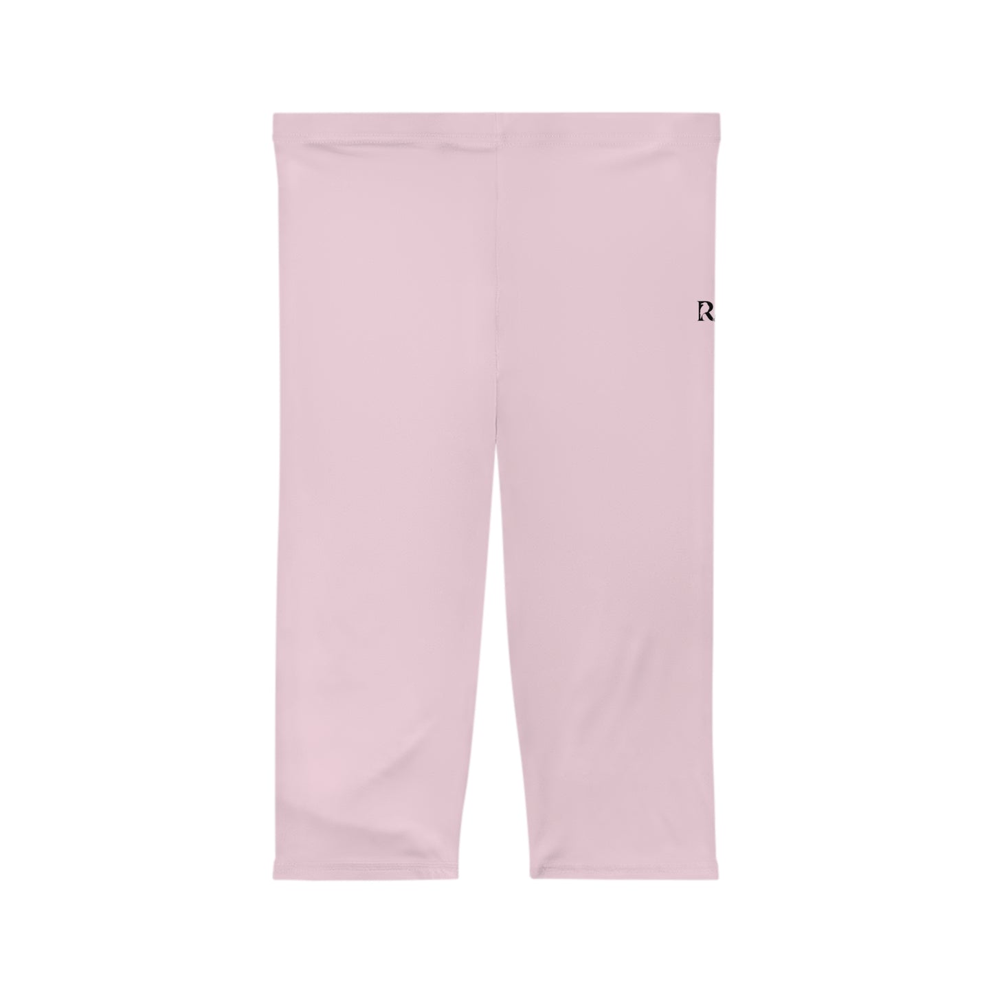 R&W Women's Capri Leggings — Minimalist Logo Performance Pink