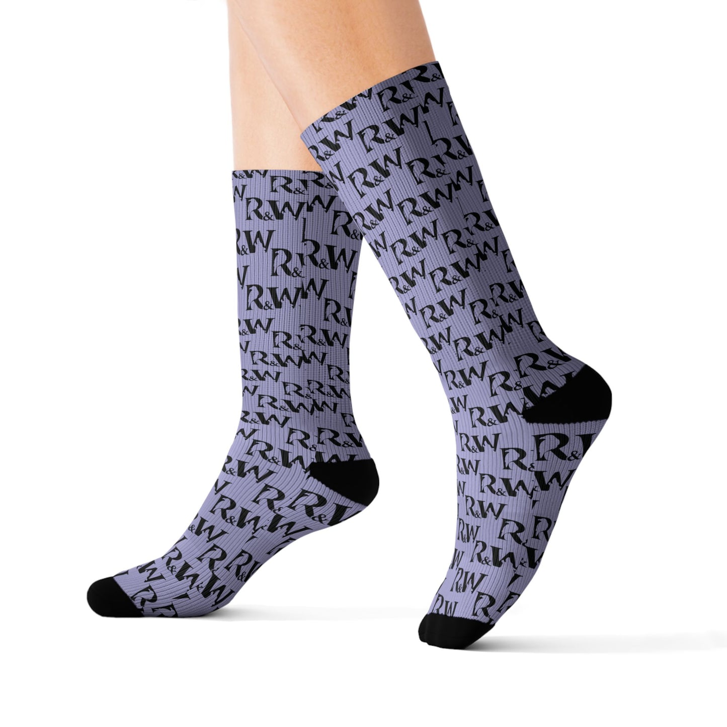 Monogram Pattern Socks — Amore II Crew Socks