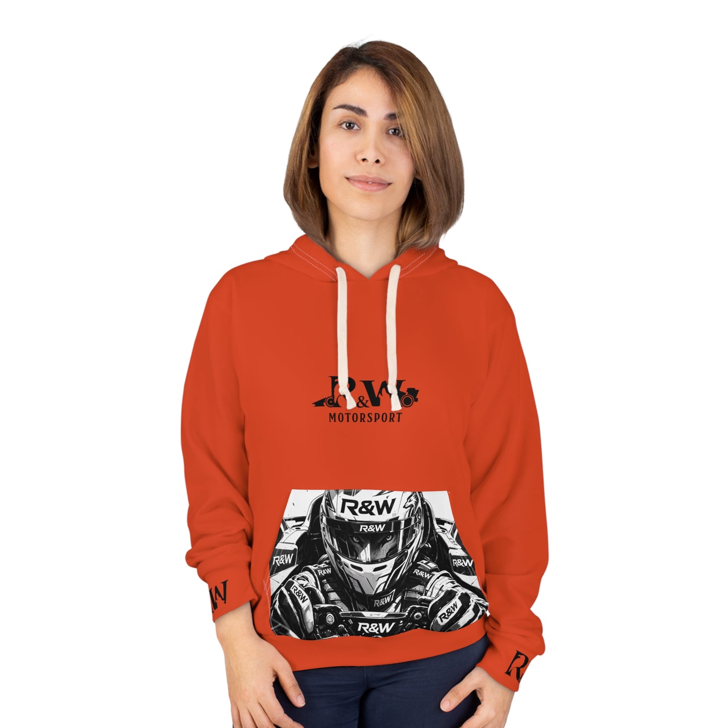 R&W Motorsport Hoodie — R&W 'Vision of the Raven, Power of the Wolf' Racing Pullover (Rojo Rugiente I)