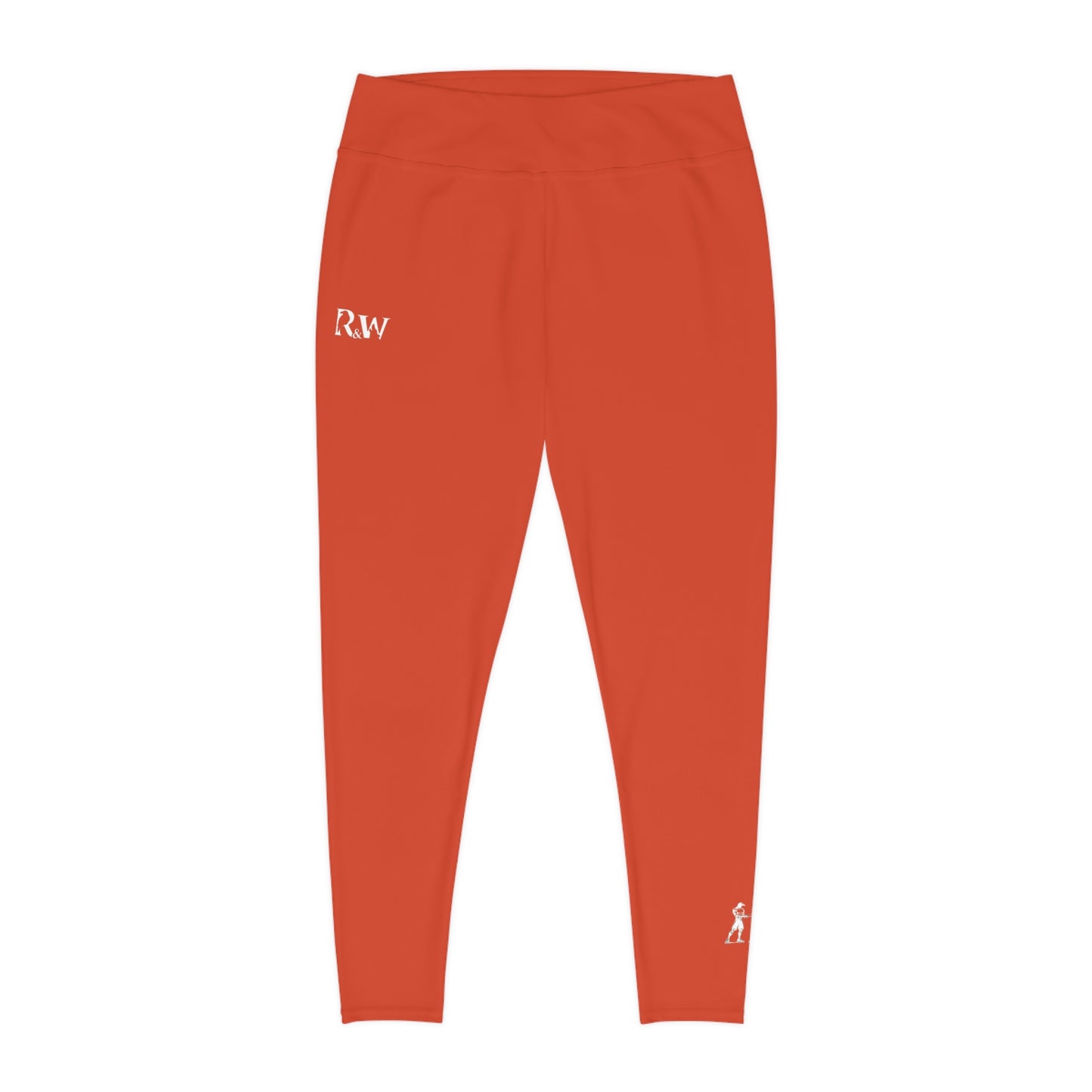 R&W Women's Plus Size Leggings — Minimalist Logo Rojo Rugiente II