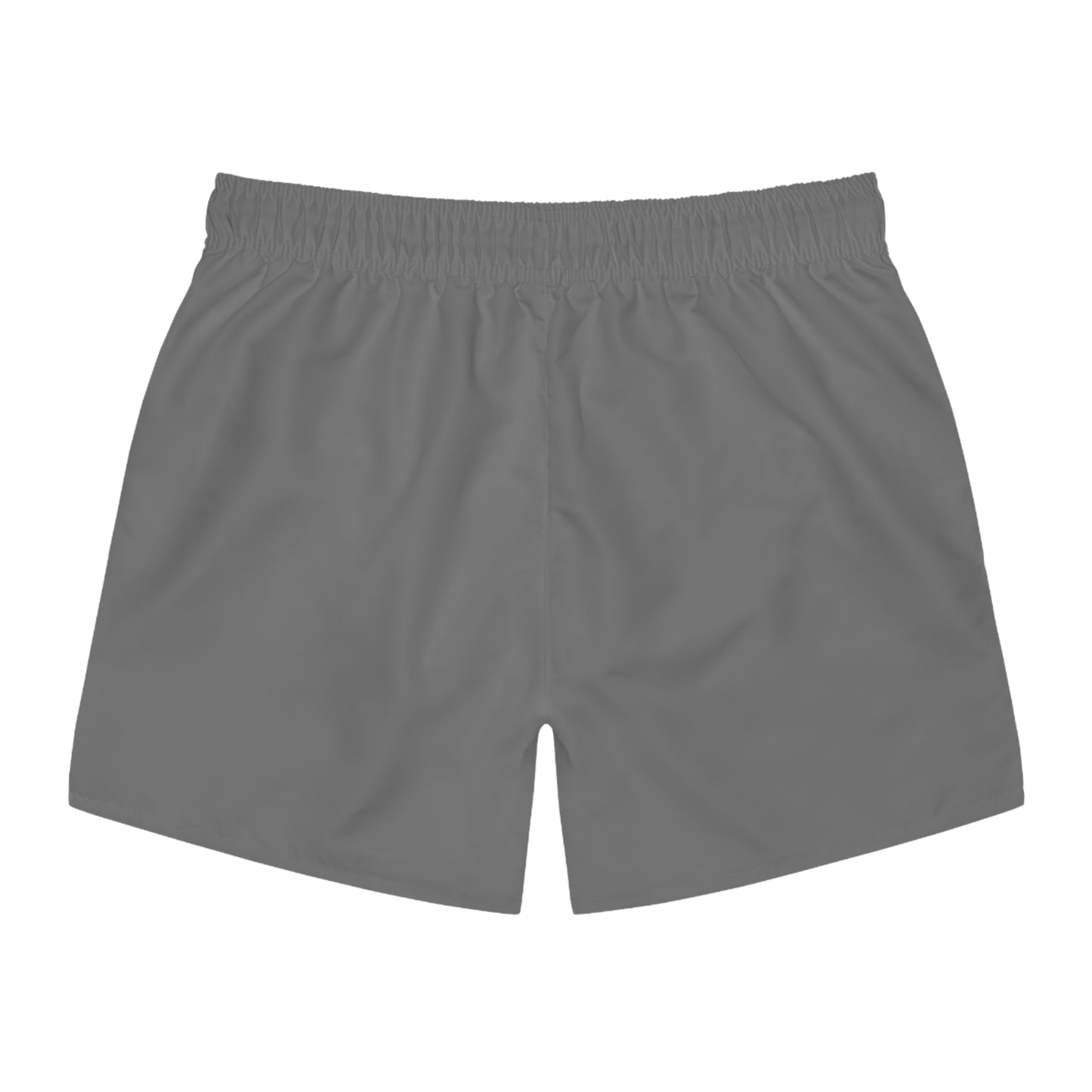 Mens Minimal Logo Swim Trunks — Asphalt Grey