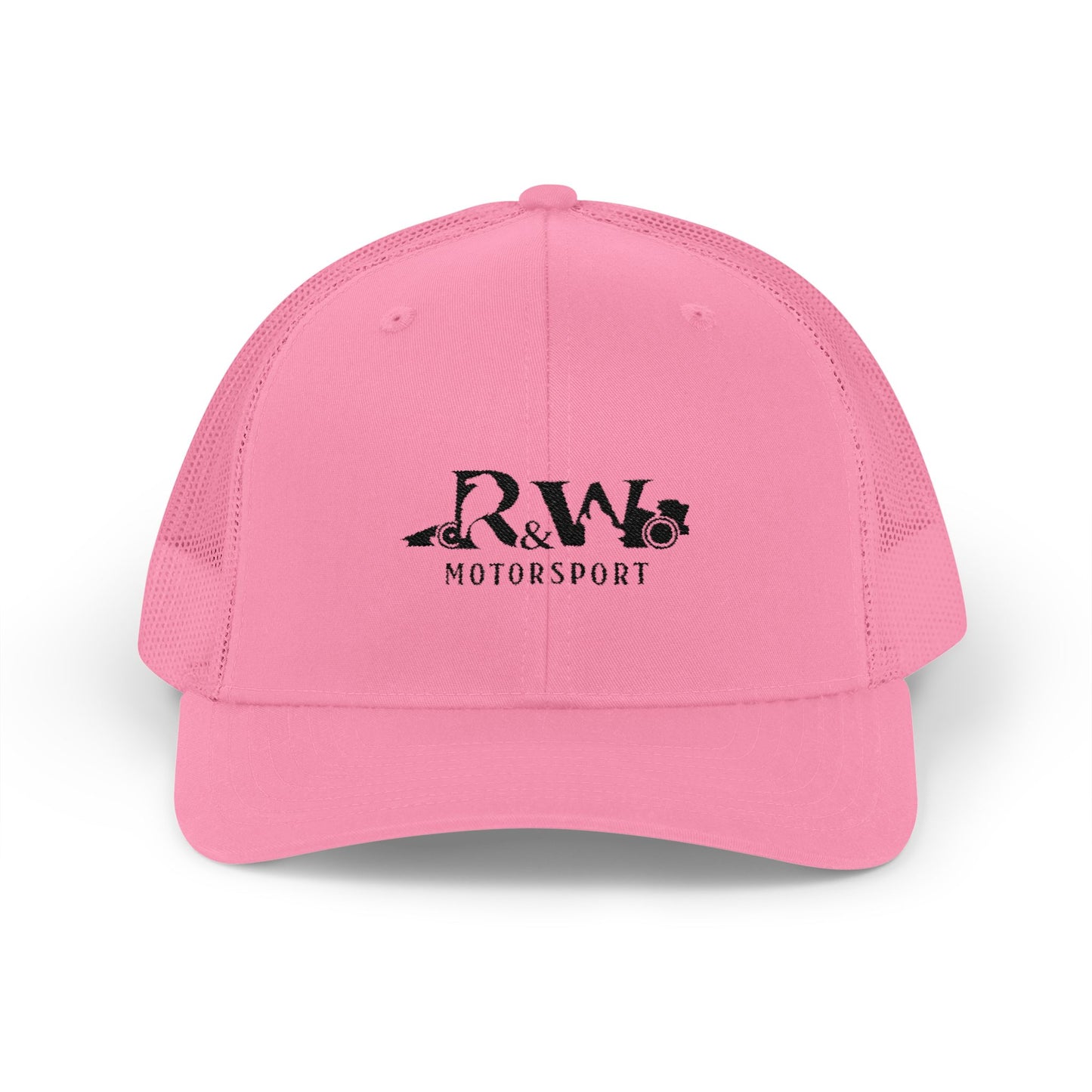 R&W Motorsport Embroidered Mesh Trucker Cap — Vintage Snapback Mesh Hat