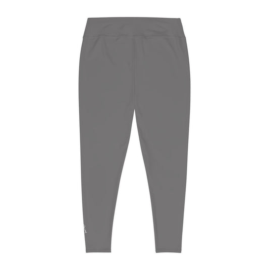 R&W Women's Plus Size Leggings — Minimalist Logo Asphalt Grey