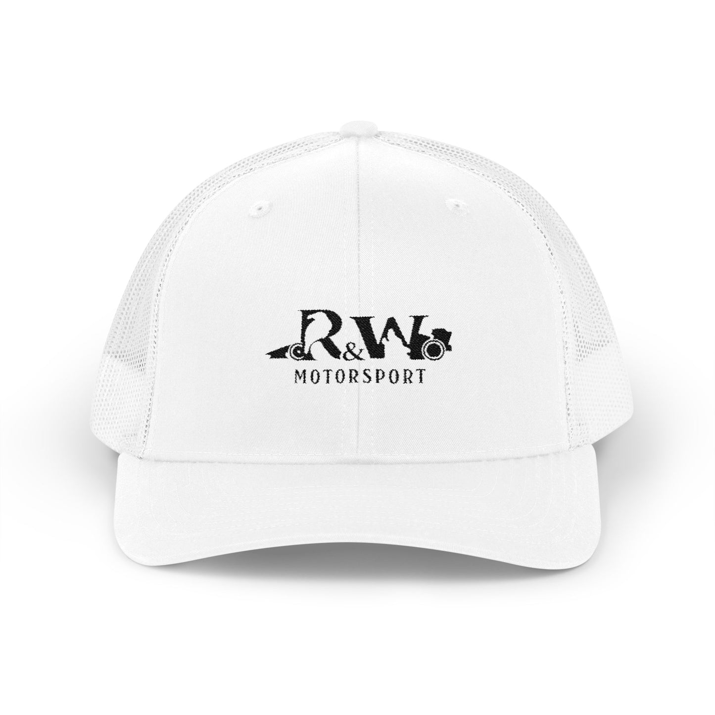 R&W Motorsport Embroidered Mesh Trucker Cap — Vintage Snapback Mesh Hat