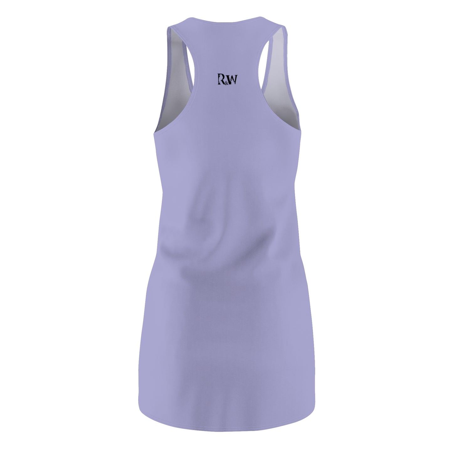 R&W Women's Racerback Dress (Amore II) — Minimalist Small Front & Back Logo Summer Dress