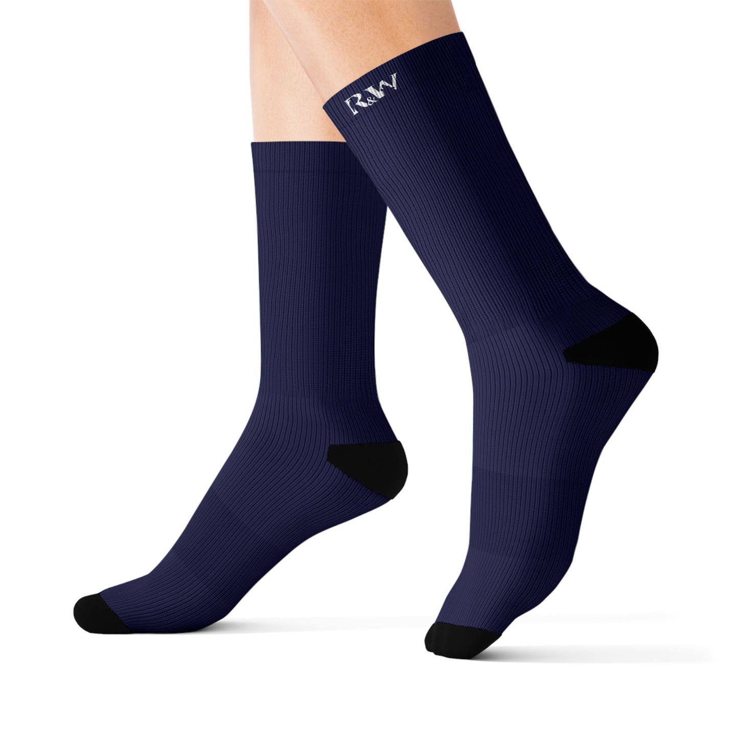 R&W Athletics Small Logo Socks - Noble Navy