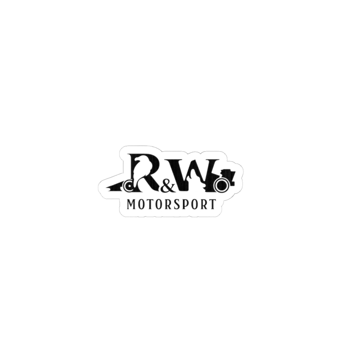 R&W Motorsport Sticker (Black) — Decal for Laptops & Journals