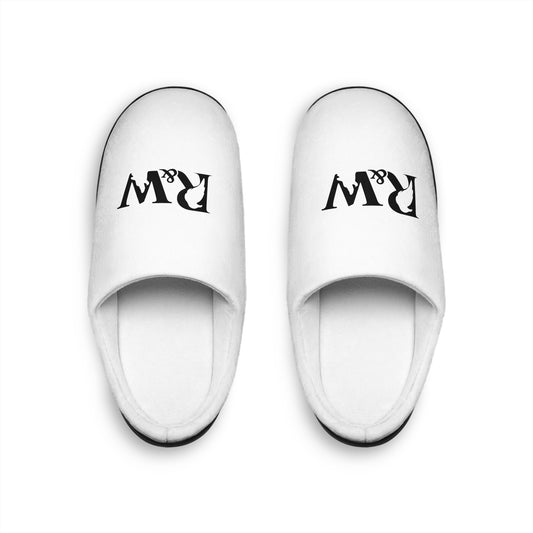 Men's Indoor Slippers — Monogrammed 'R&W' Cozy House Slides