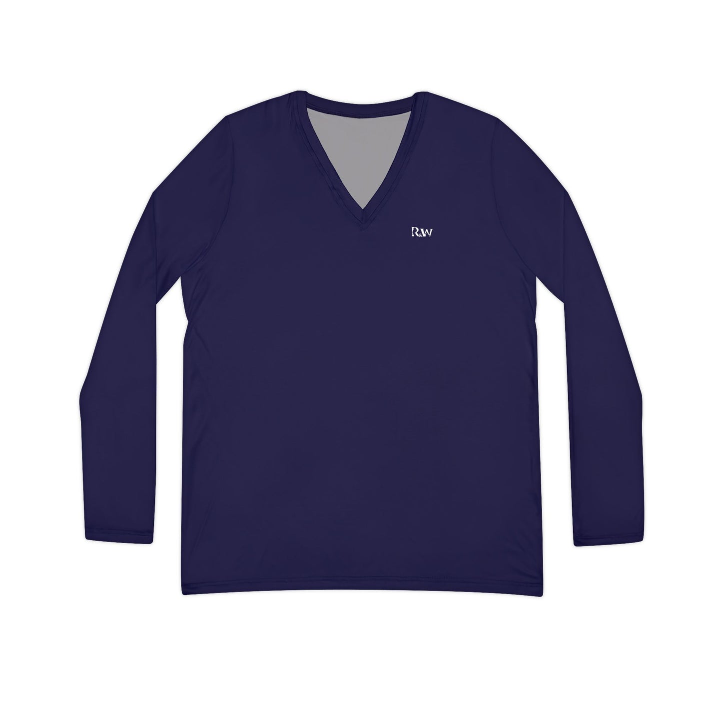 R&W Women's Minimalist V-Neck Long Sleeve Shirt - Noble Navy