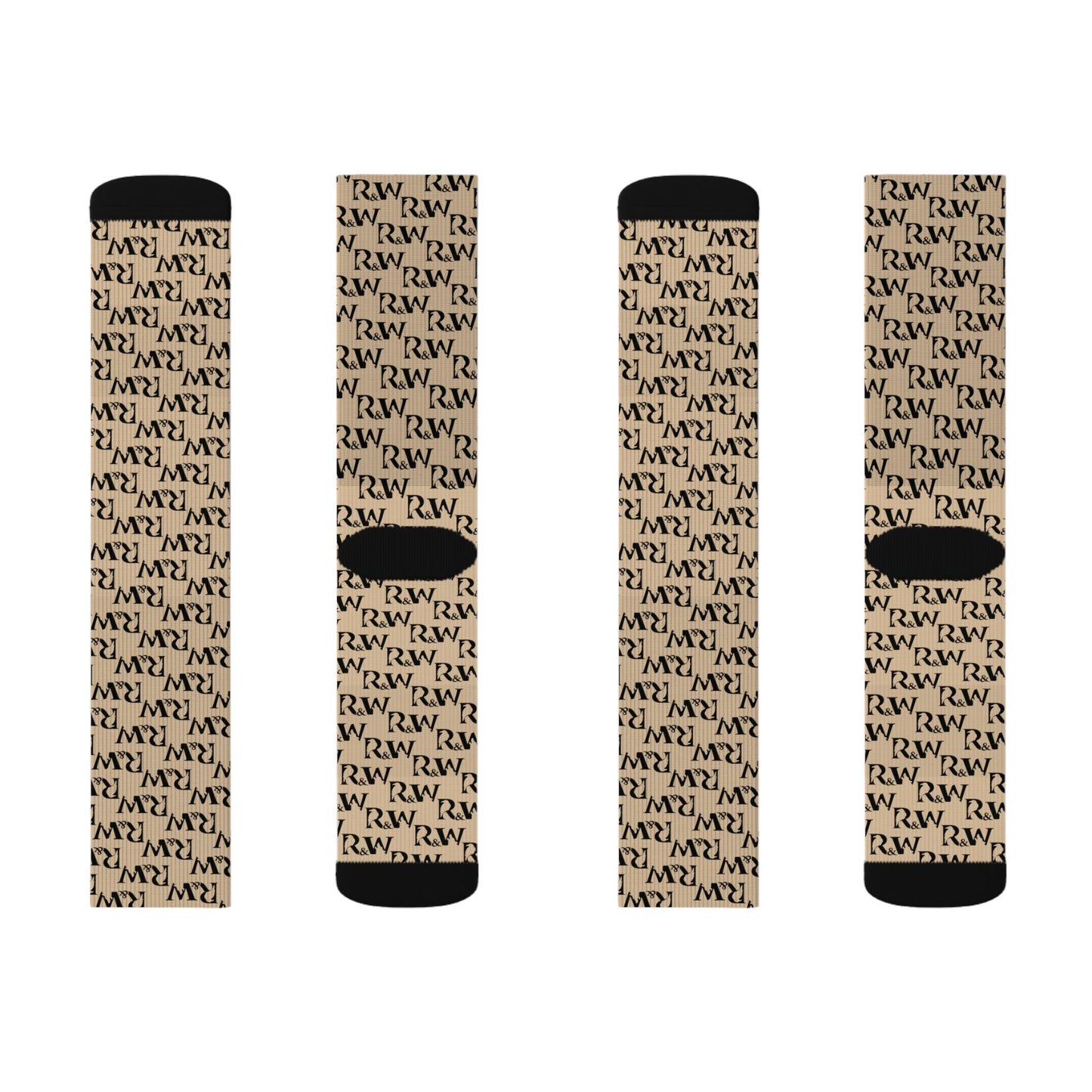 Monogram Pattern Socks — Dakar Dunes Crew Socks