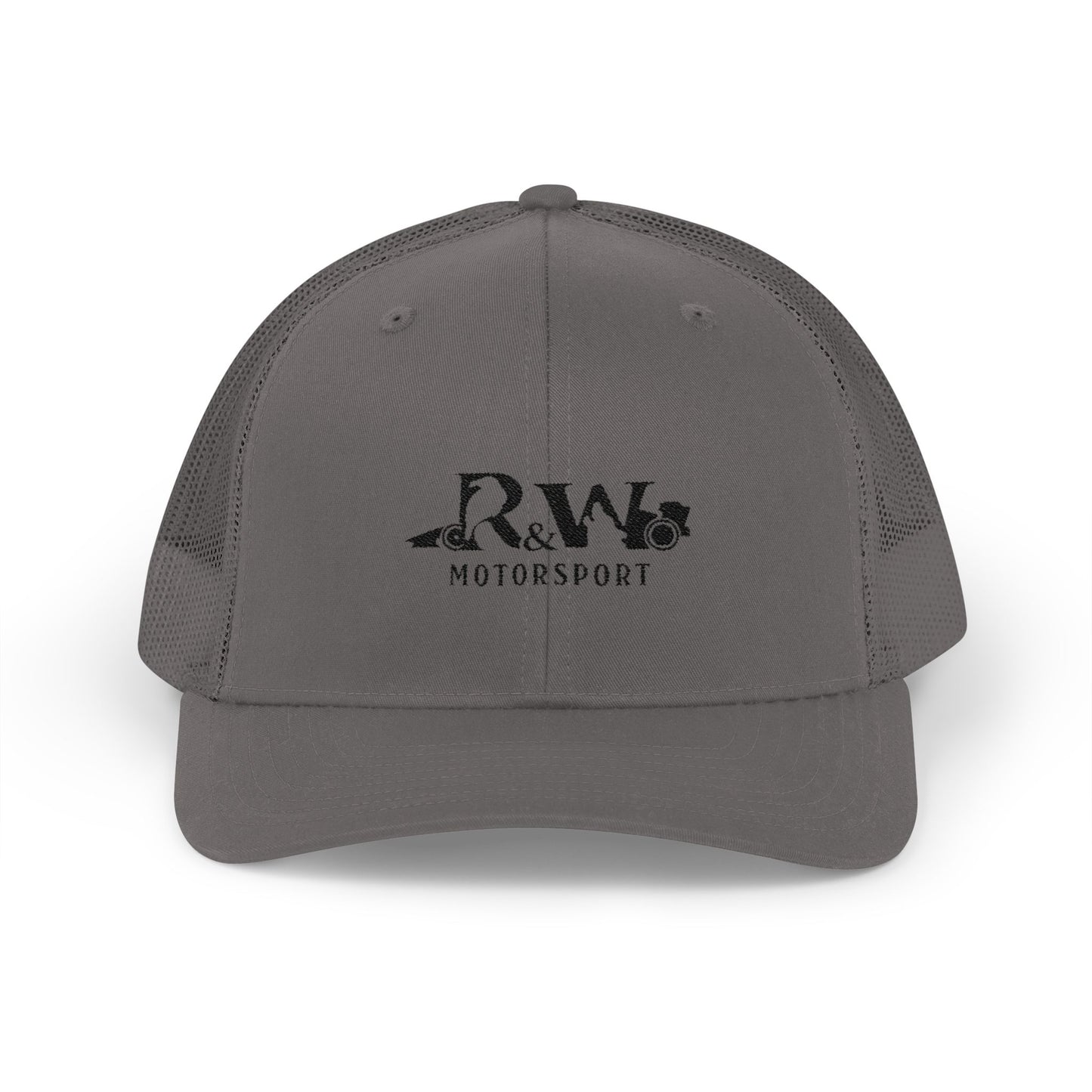 R&W Motorsport Embroidered Mesh Trucker Cap — Vintage Snapback Mesh Hat
