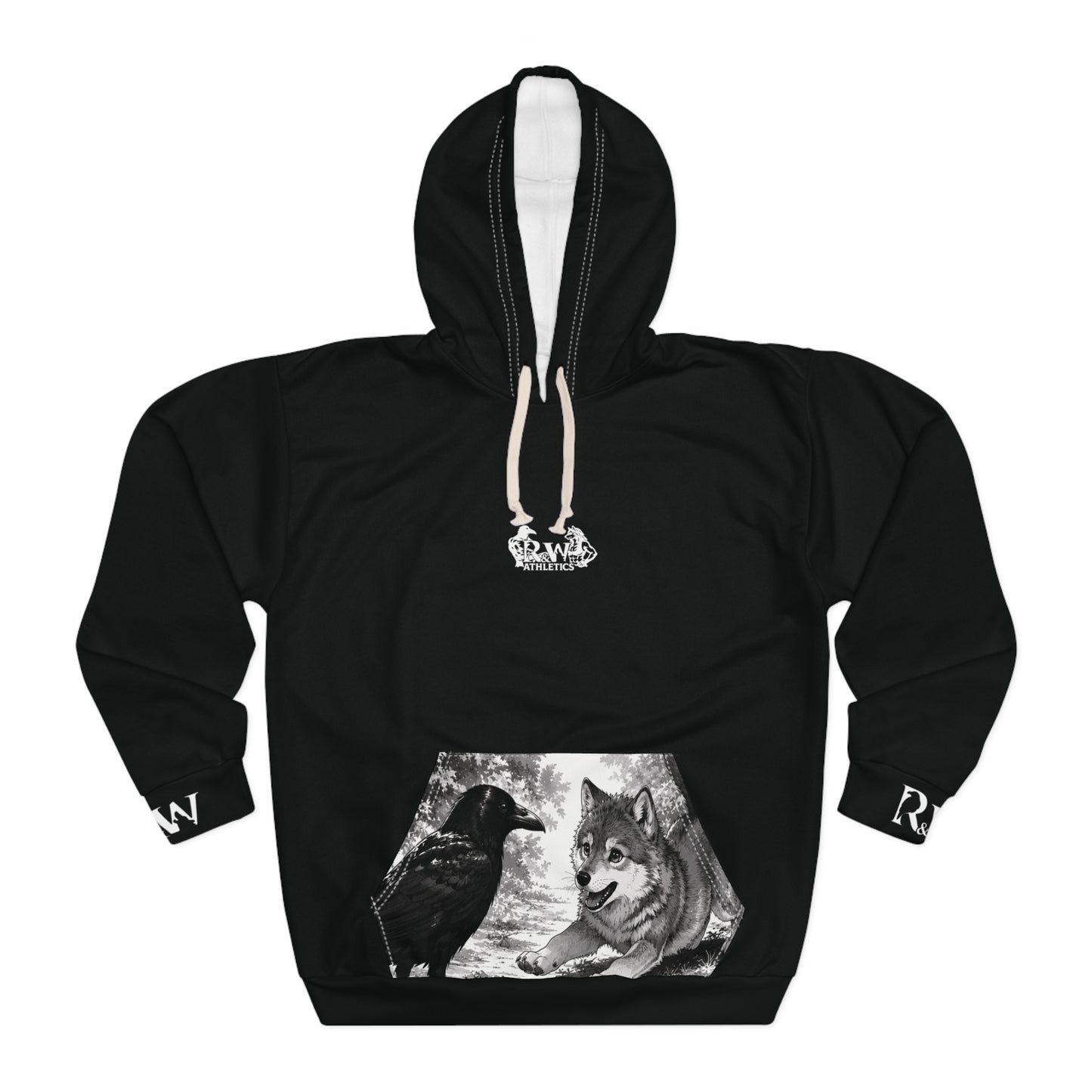 R&W Athletics Graphic Hoodie — "Origin Story" Tarmac Black Comic Panel Pullover