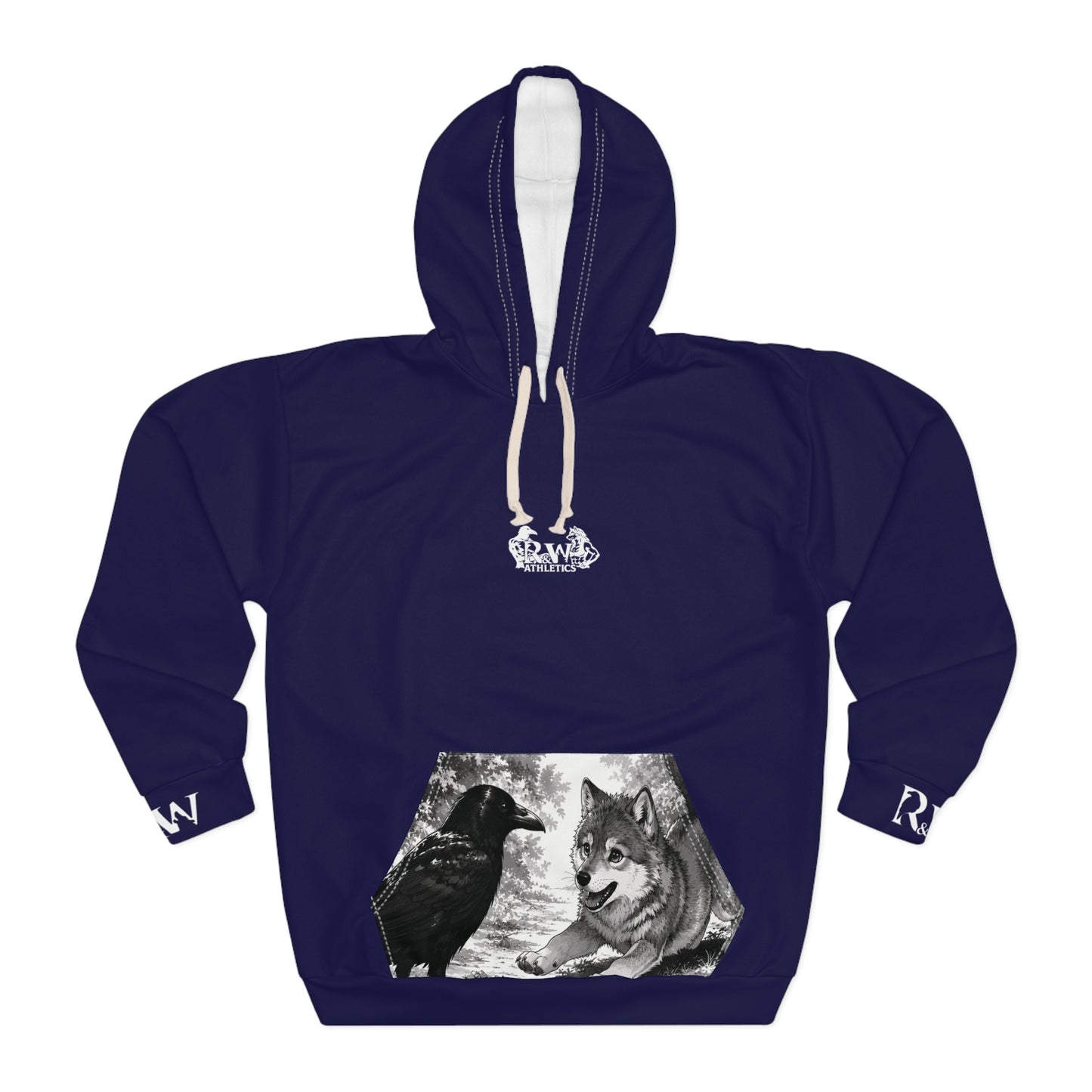 R&W Athletics Graphic Hoodie — "Origin Story" Noble Navy Comic Panel Pullover
