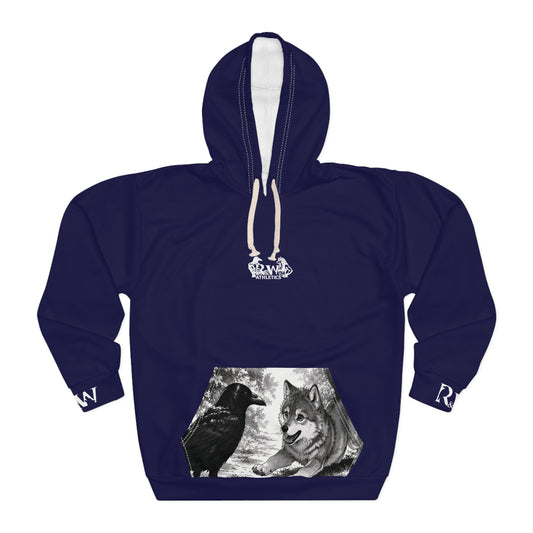 R&W Athletics Graphic Hoodie — "Origin Story" Noble Navy Comic Panel Pullover