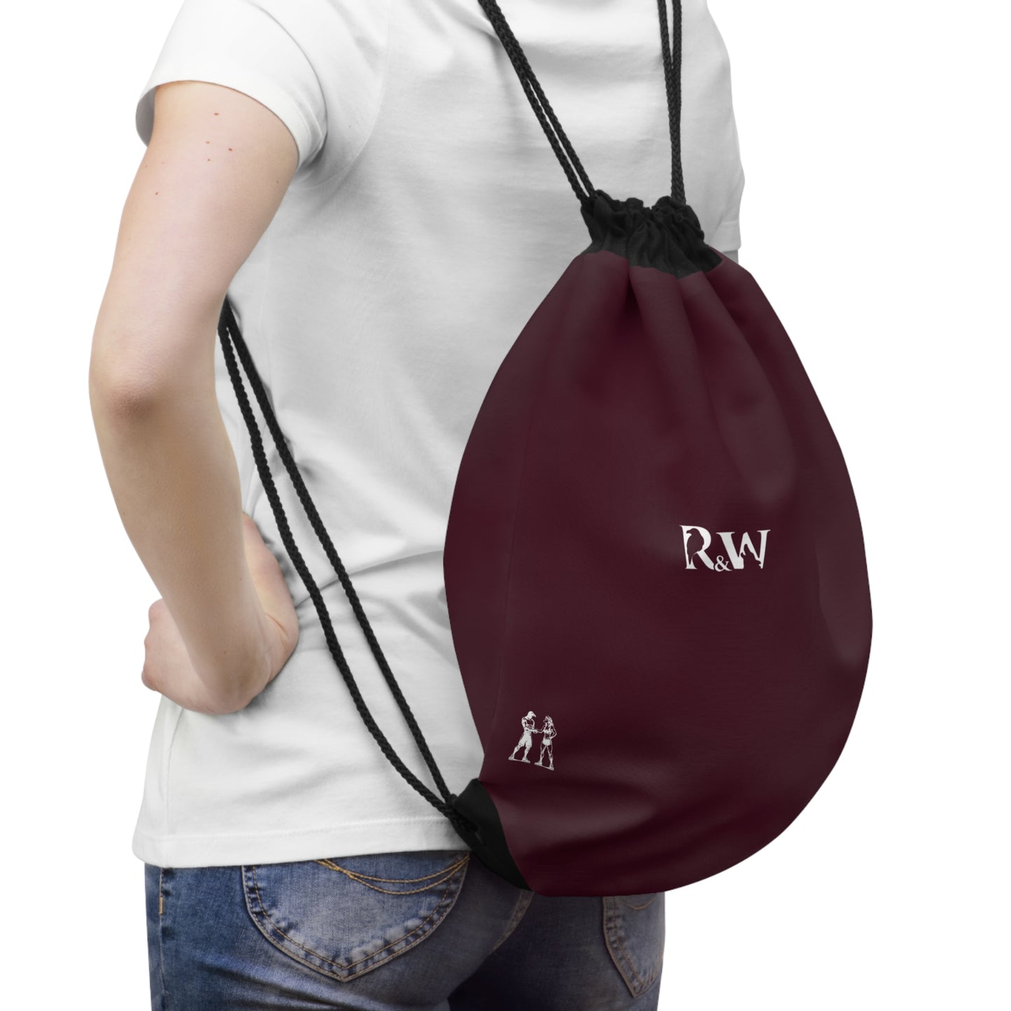 Monogram Drawstring Bag — Minimalist Vino Viejo Gym Sack