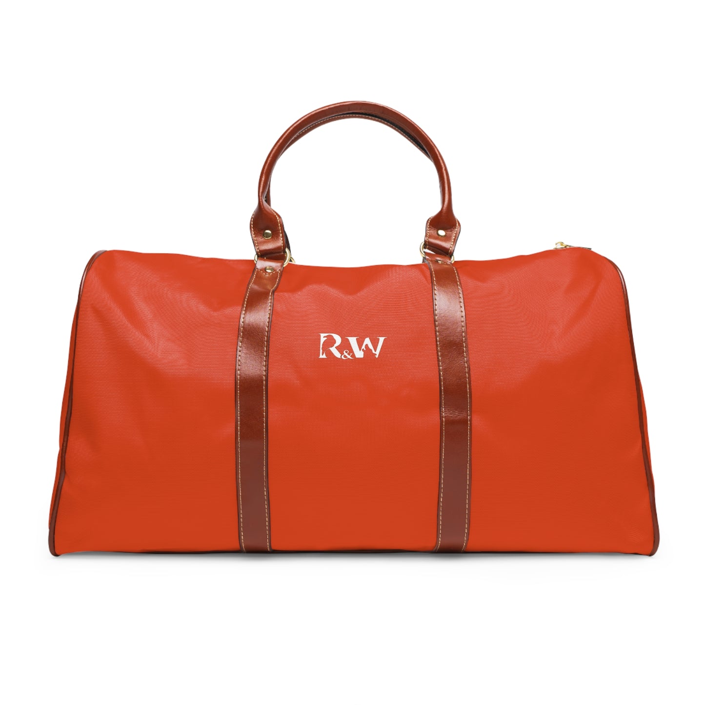 Monogram Waterproof Travel Duffle Bag – Rojo Rugiente II with Brown Trim
