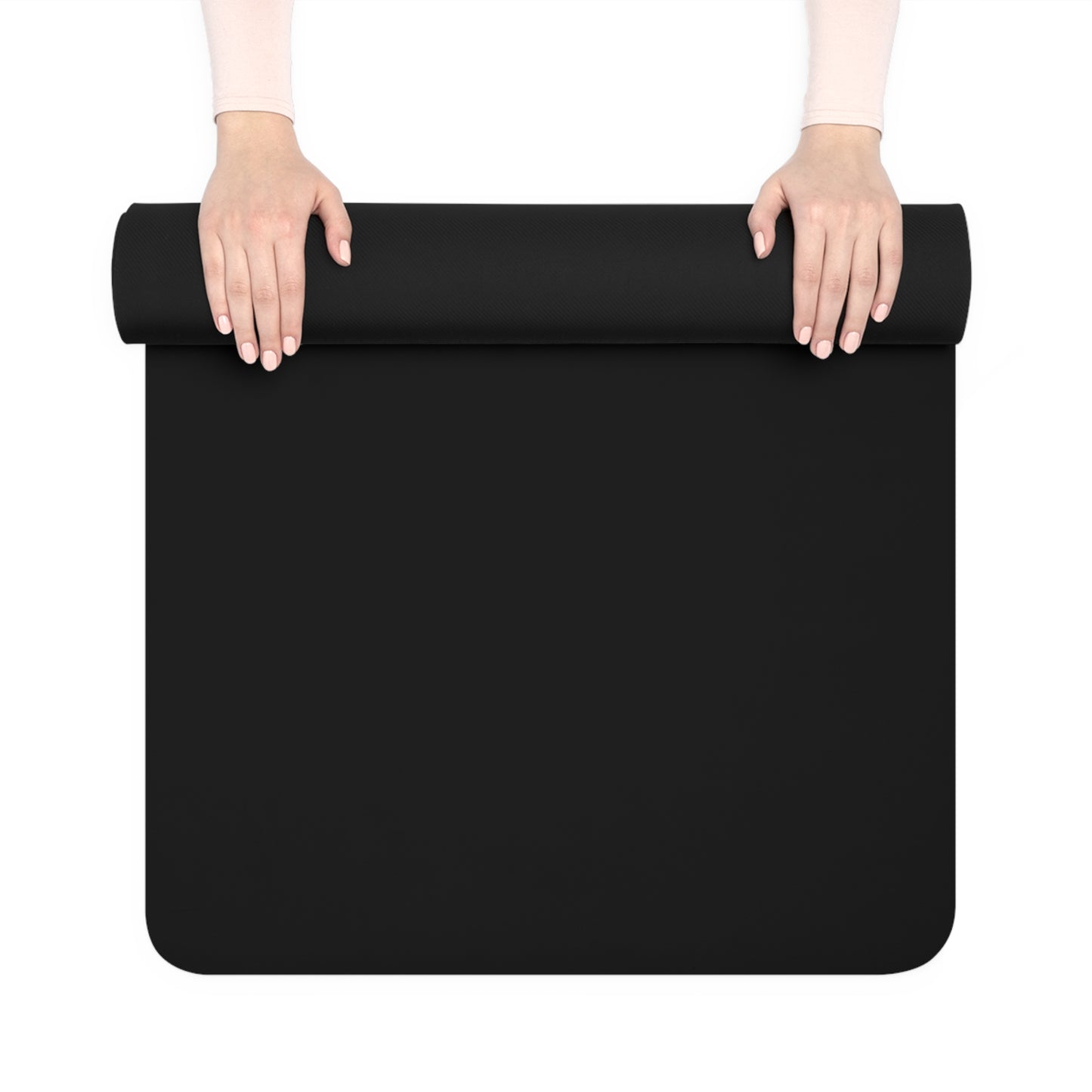 Rubber Yoga Mat — Minimal Tarmac Black R&W Monogram Yoga Mat