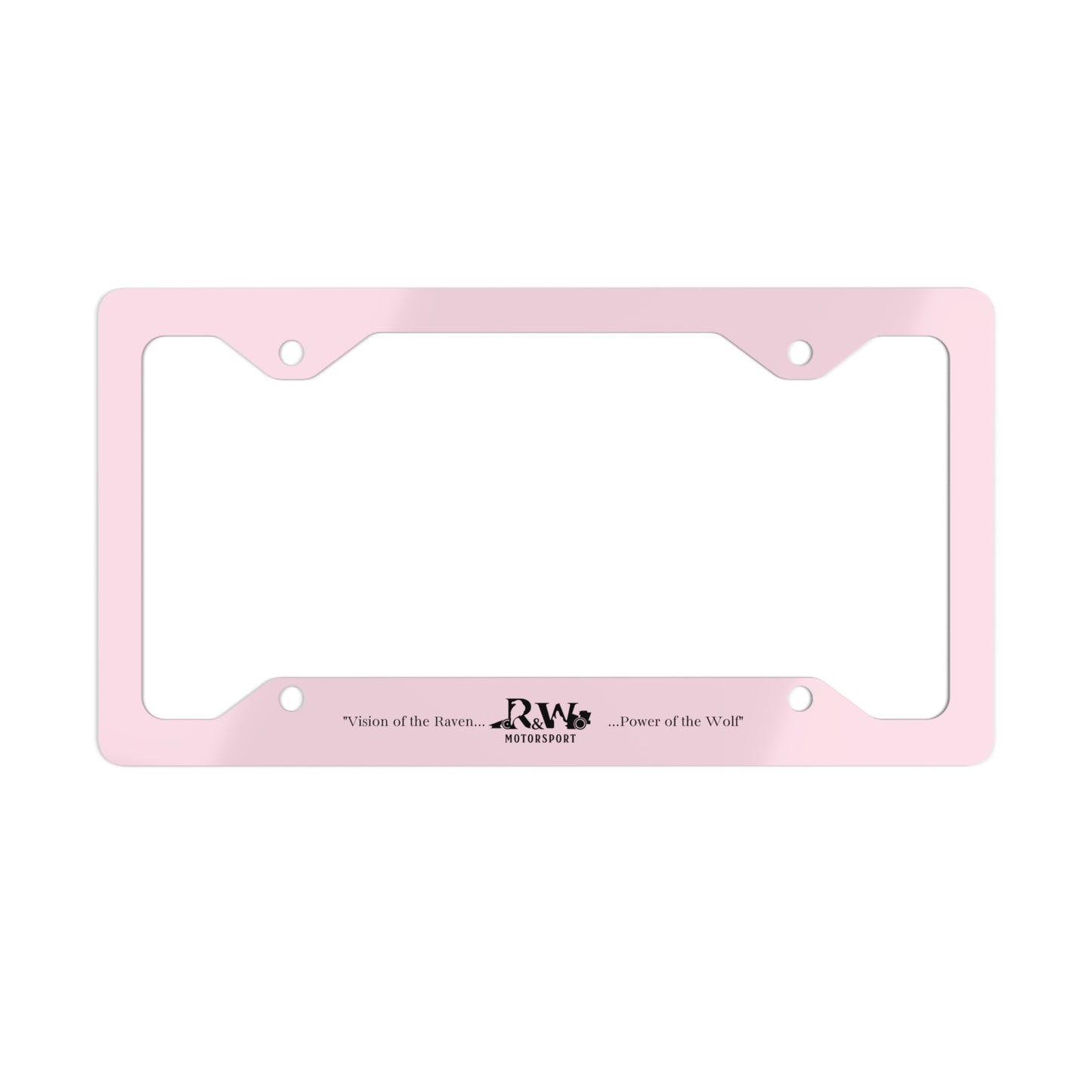 R&W Motorsport License Plate Frame — (Performance Pink Finish)
