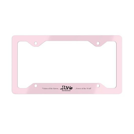 R&W Motorsport License Plate Frame — (Performance Pink Finish)