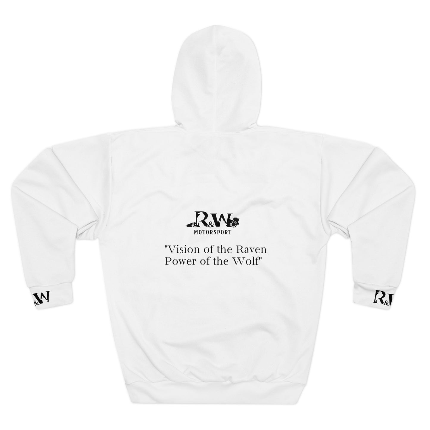 R&W Motorsport Hoodie — R&W 'Vision of the Raven, Power of the Wolf' Racing Pullover (Panda)