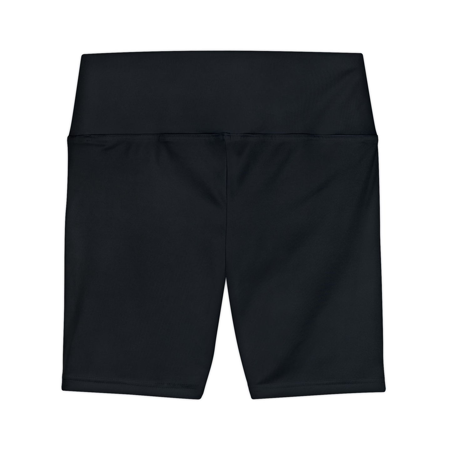 Women's Tarmac Black High-Waist Workout Shorts — Minimal Fitness Biker Shorts