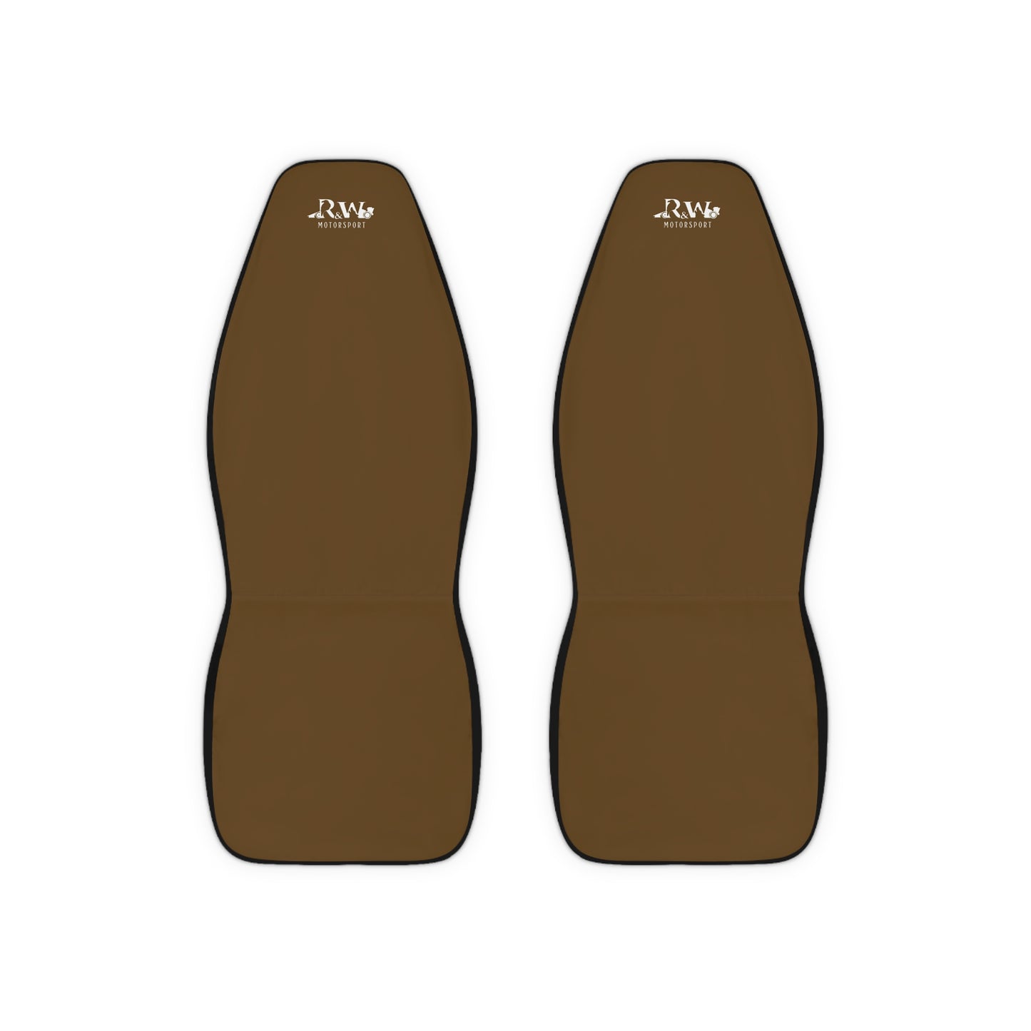 R&W Motorsport Car Seat Covers — Universal Front Seat Protectors - Maduro Marrón