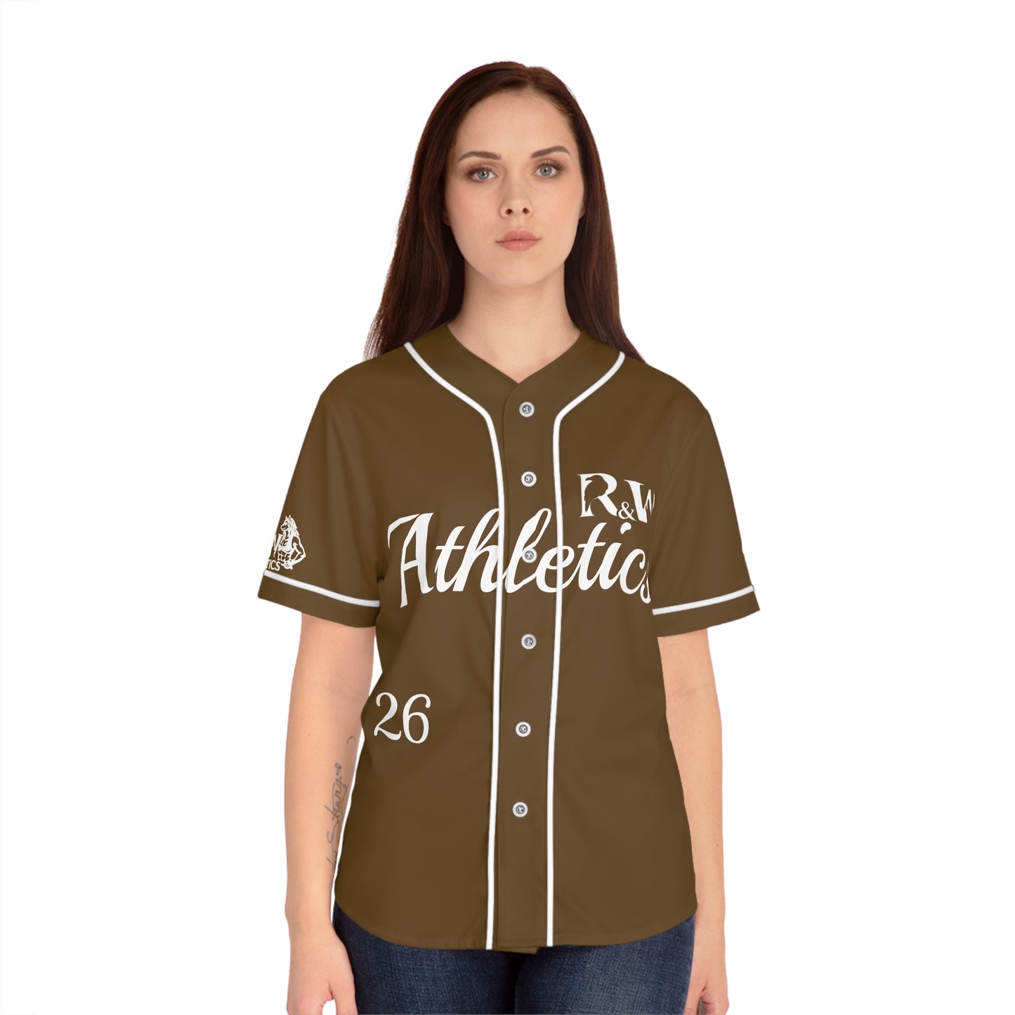 R&W Women's "Opening Day" Baseball Jersey — Maduro Marrón
