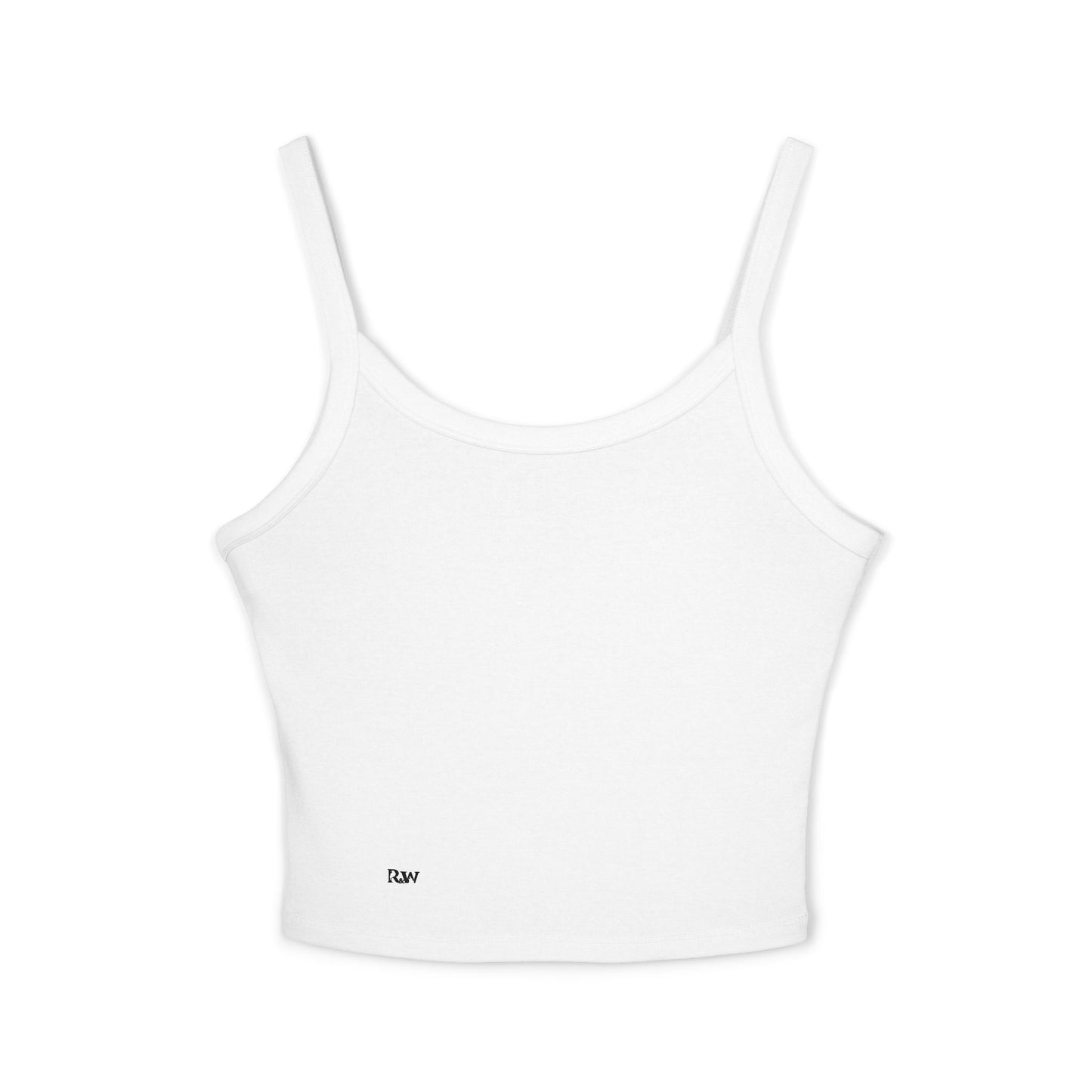 R&W Women's Monogram Crop Tank Top —Panda Women's Spaghetti Strap Graphic Tank
