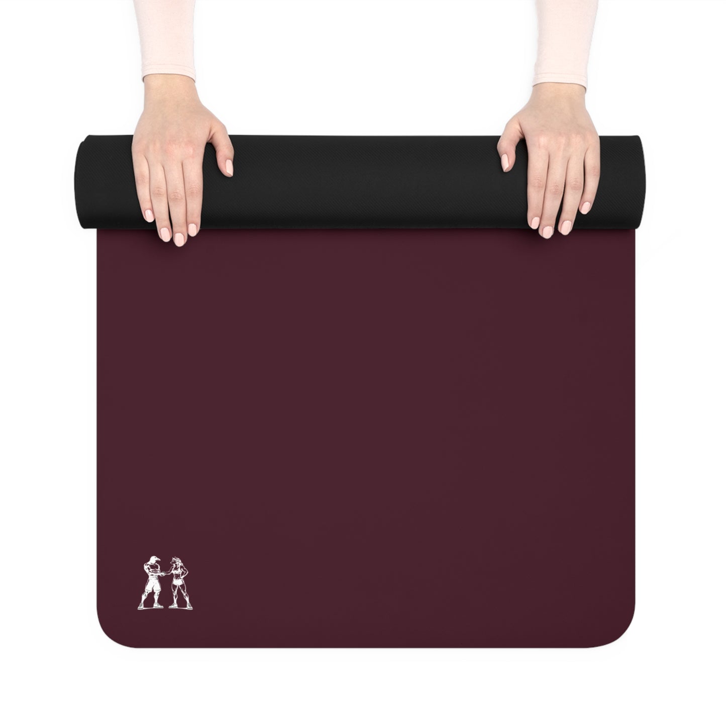 Rubber Yoga Mat — Minimal Vino Viejo Monogram Yoga Mat