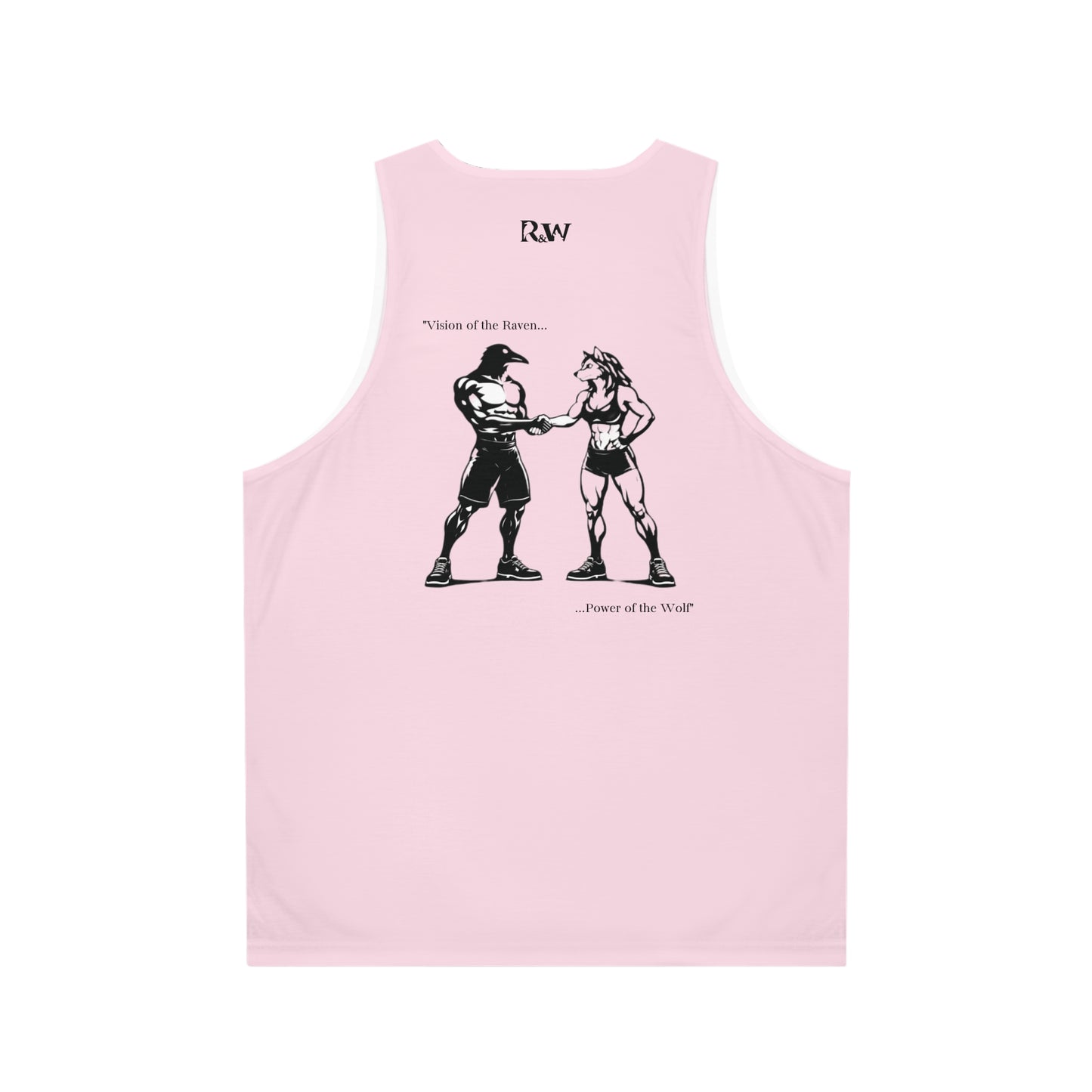 R&W Athletics "Origin Story" Comic-Style Fitness Tank Top — Performance Pink