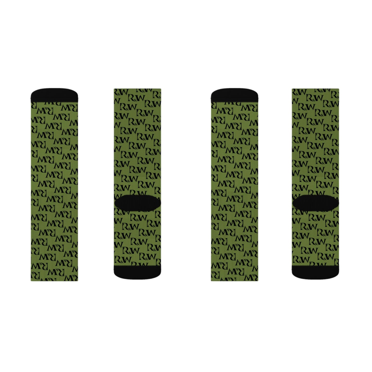 Monogram Pattern Socks — Tomillo Tranquilo Crew Socks