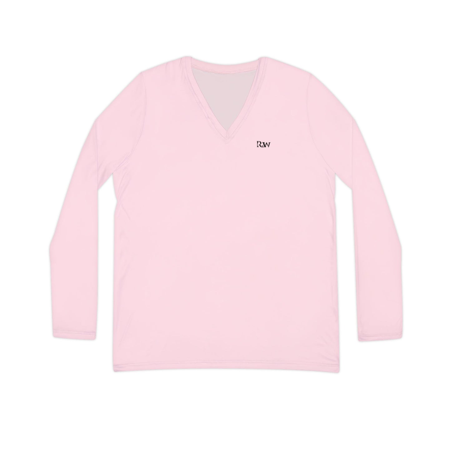 R&W Women's Minimalist V-Neck Long Sleeve Shirt - Performance Pink