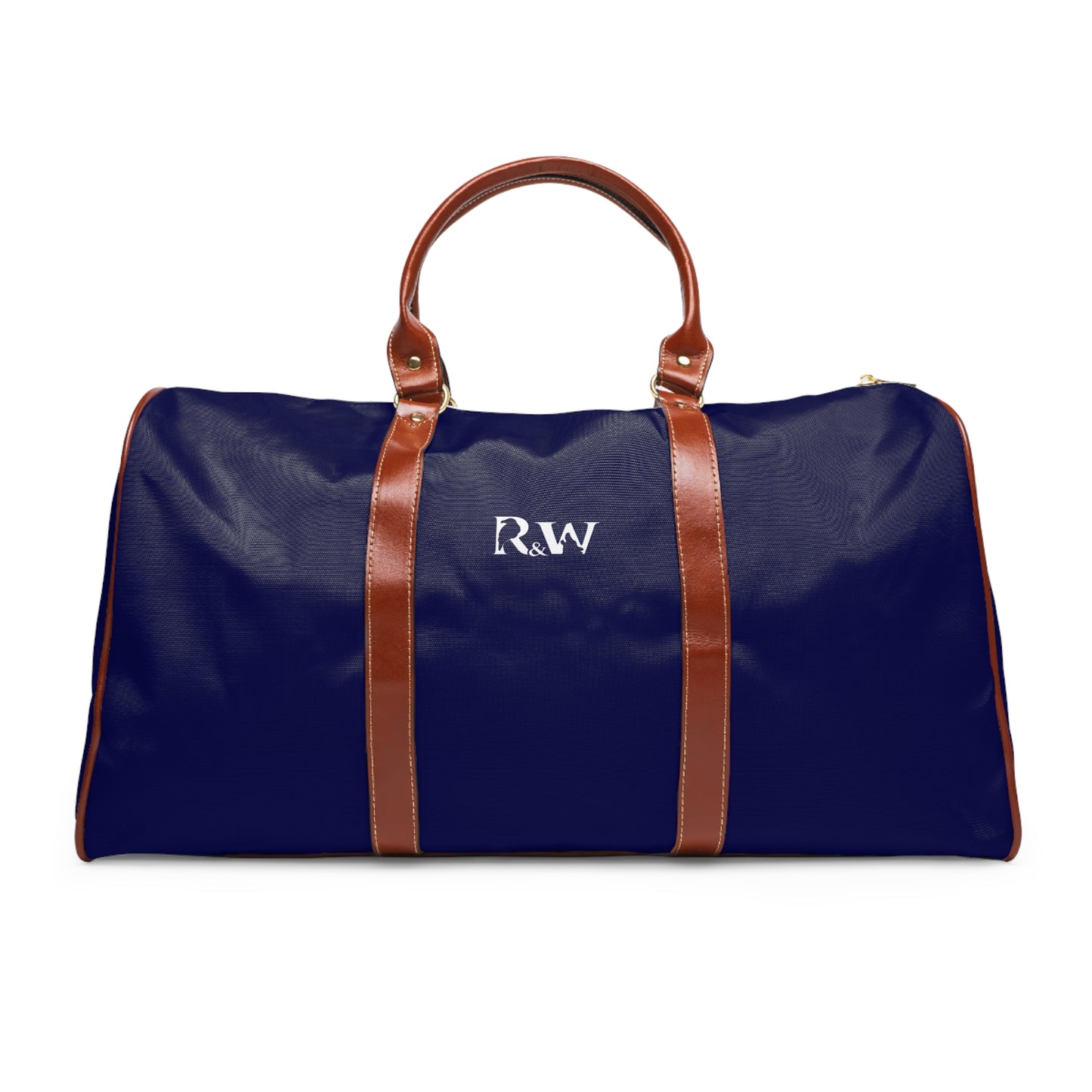 Monogram Waterproof Travel Duffle Bag – Noble Navy with Brown Trim