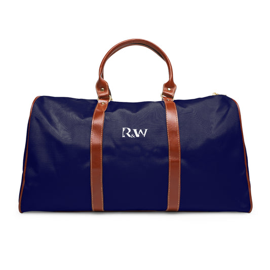 Monogram Waterproof Travel Duffle Bag – Noble Navy with Brown Trim