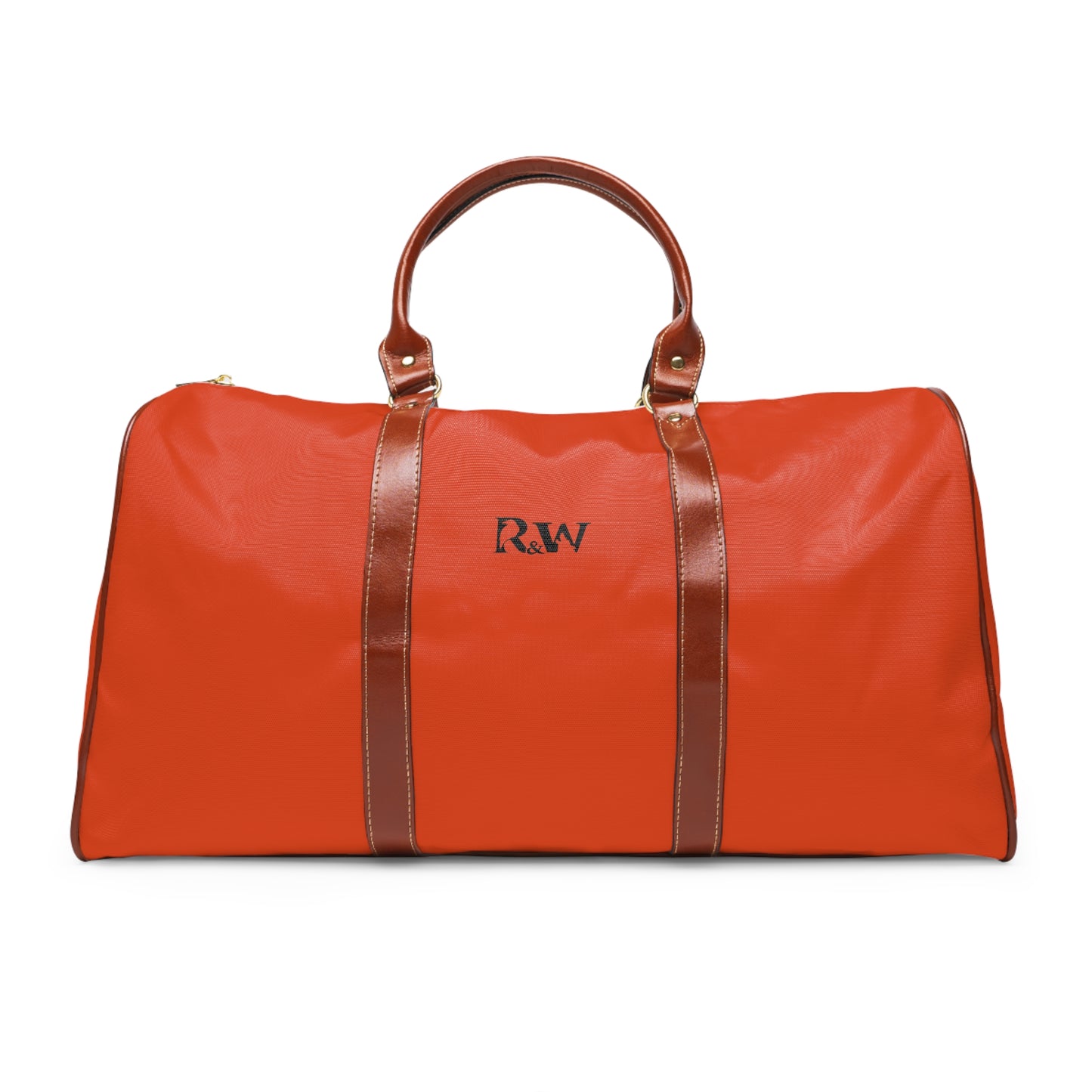 Monogram Waterproof Travel Duffle Bag – Rojo Rugiente I with Brown Trim