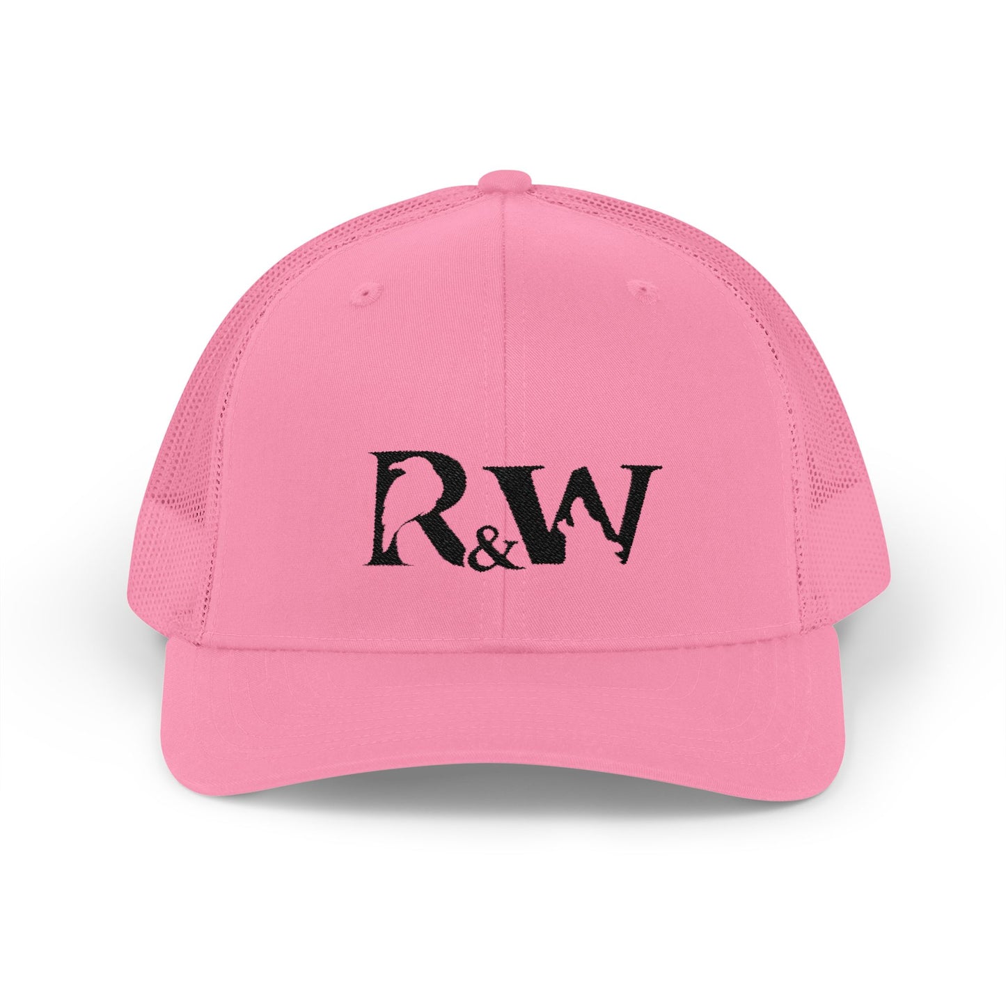 R&W Athletics Embroidered Mesh Trucker Cap — Vintage Snapback Mesh Hat