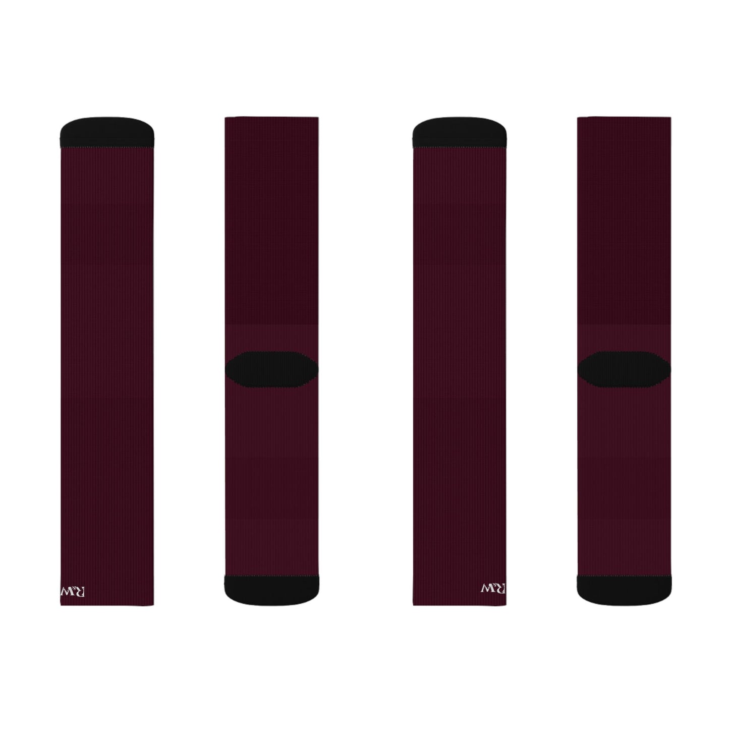 R&W Athletics Small Logo Socks - Vino Viejo