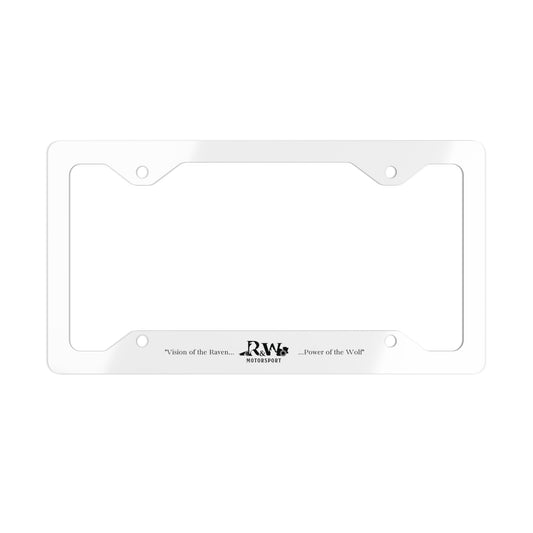 R&W Motorsport License Plate Frame — (Panda Finish)