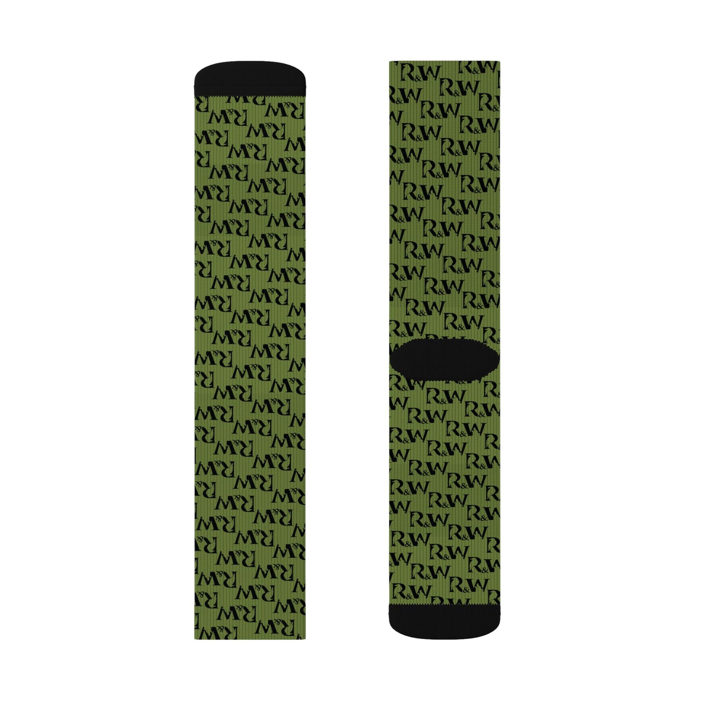 Monogram Pattern Socks — Tomillo Tranquilo Crew Socks