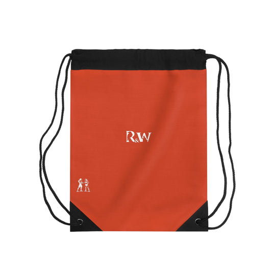 Monogram Drawstring Bag — Minimalist Rojo Rugiente II Gym Sack