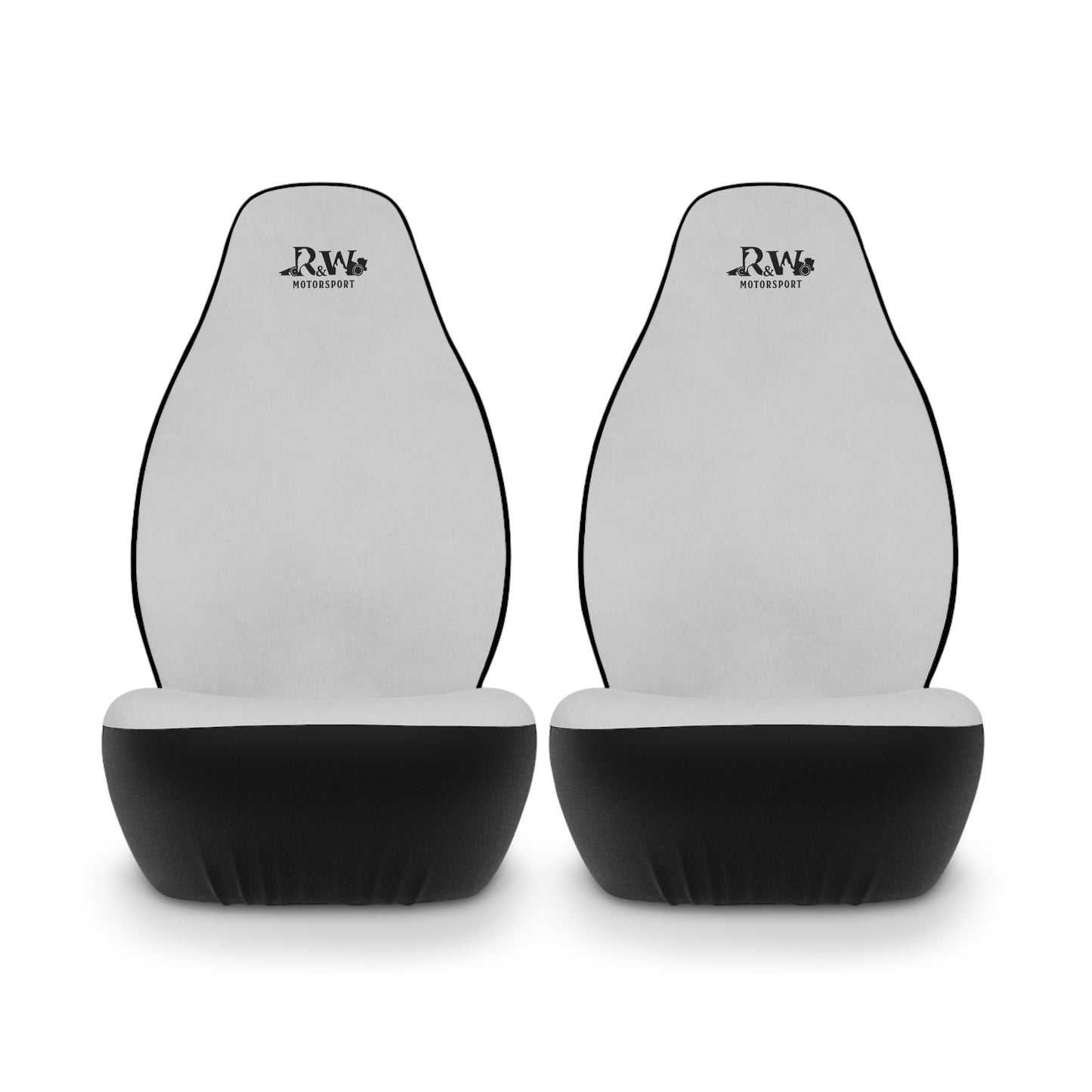 R&W Motorsport Car Seat Covers — Universal Front Seat Protectors - Wolf Grey