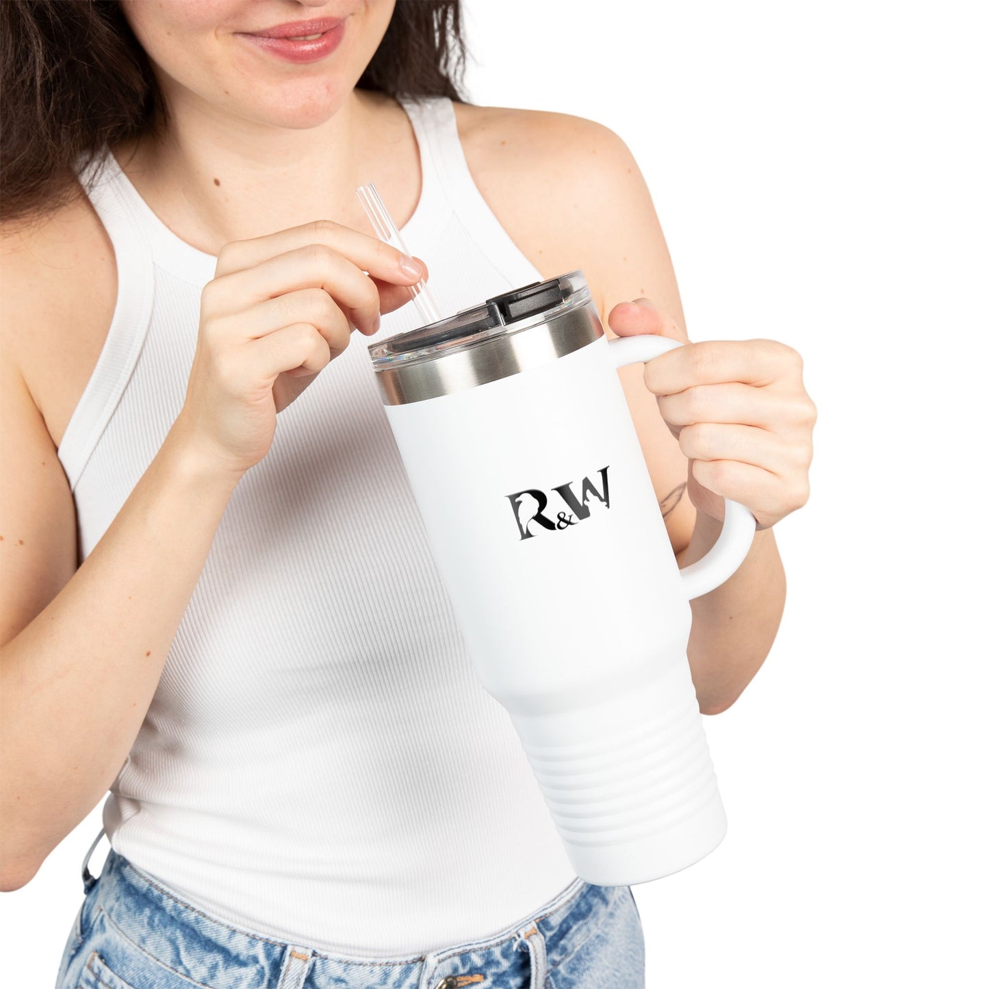 40oz Insulated Travel Mug — R&W Monogram Stainless Tumbler