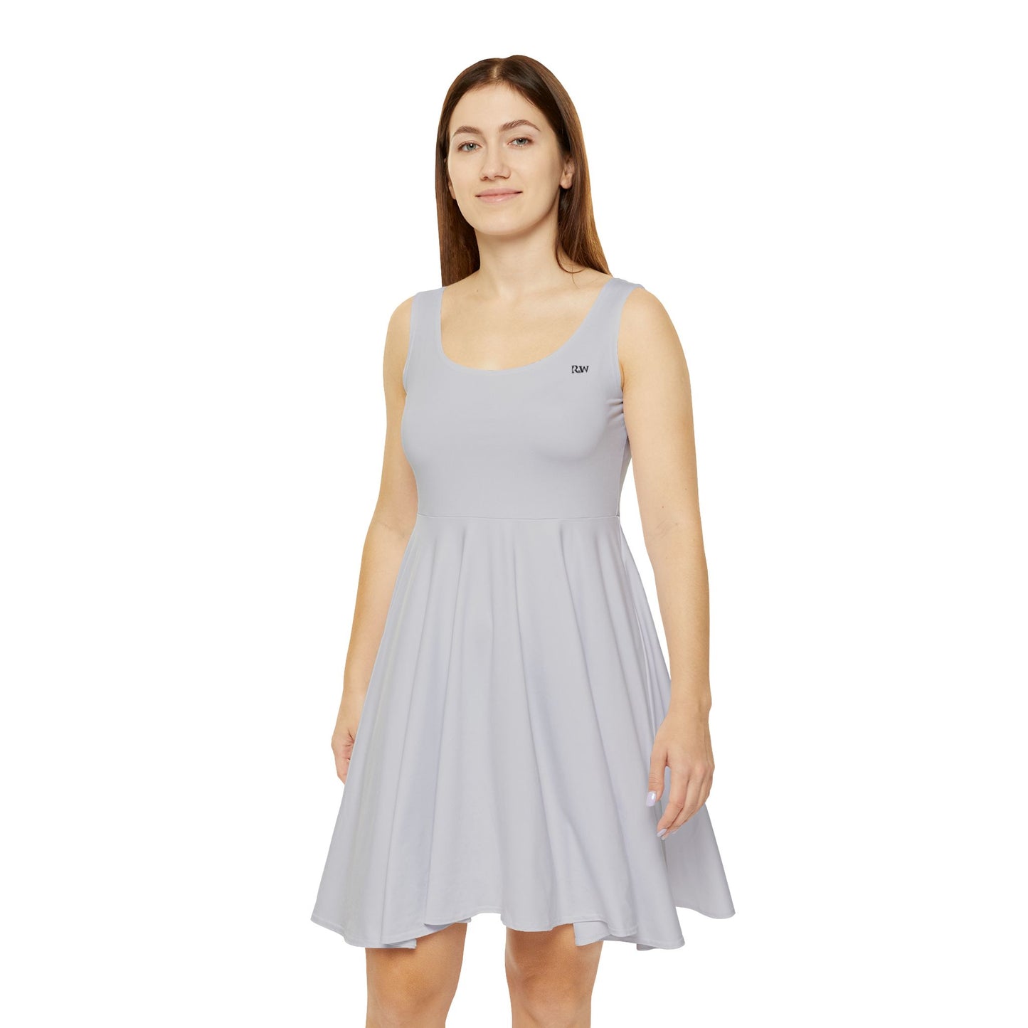 Wolf Grey Women's Skater Dress — Classic Scoop Neck A-Line Summer Dress